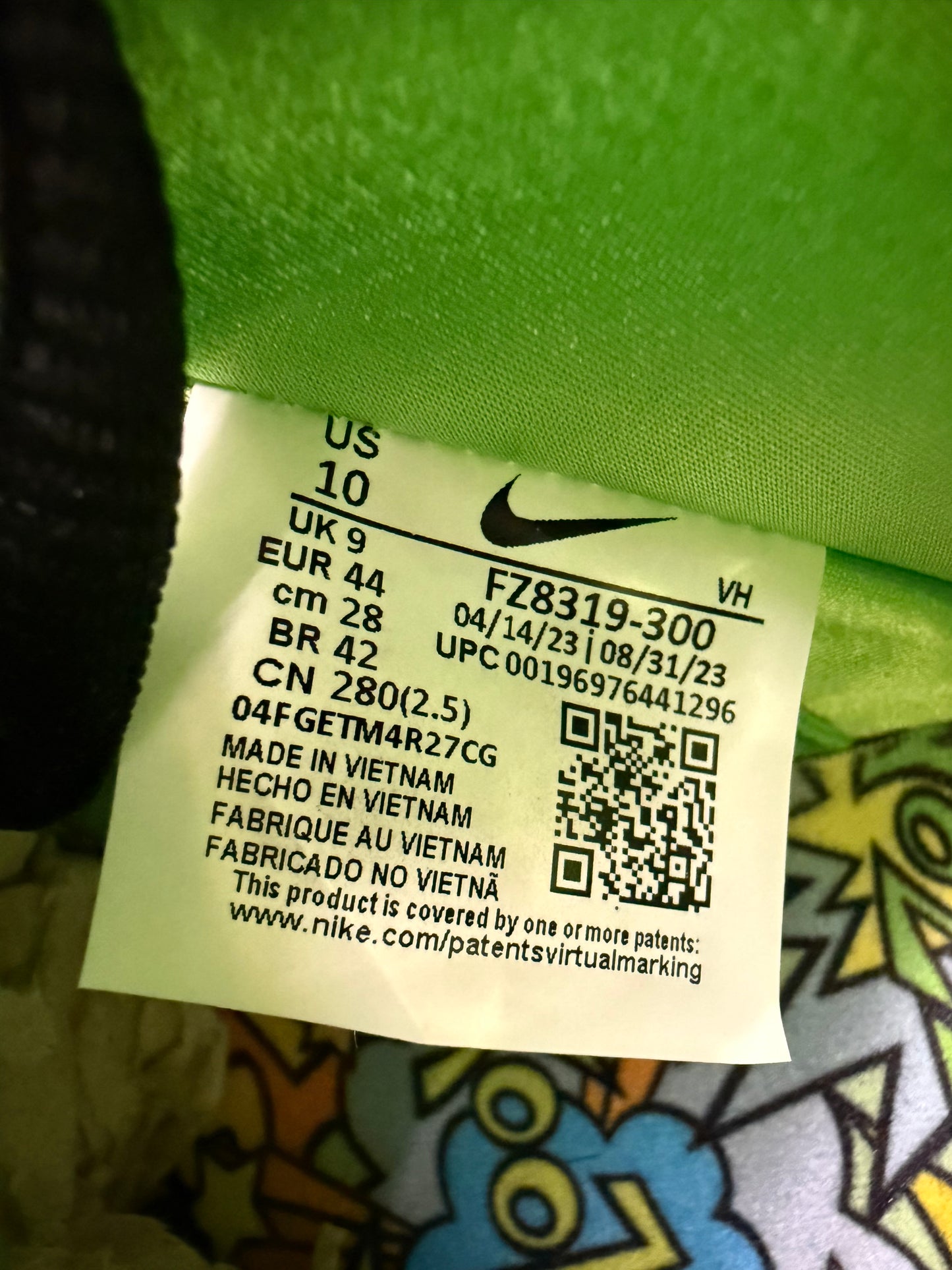 2023 SIZE 10 THE POWERPUFF GIRLS BUTTERCUP NIKE SB DUNK LOW