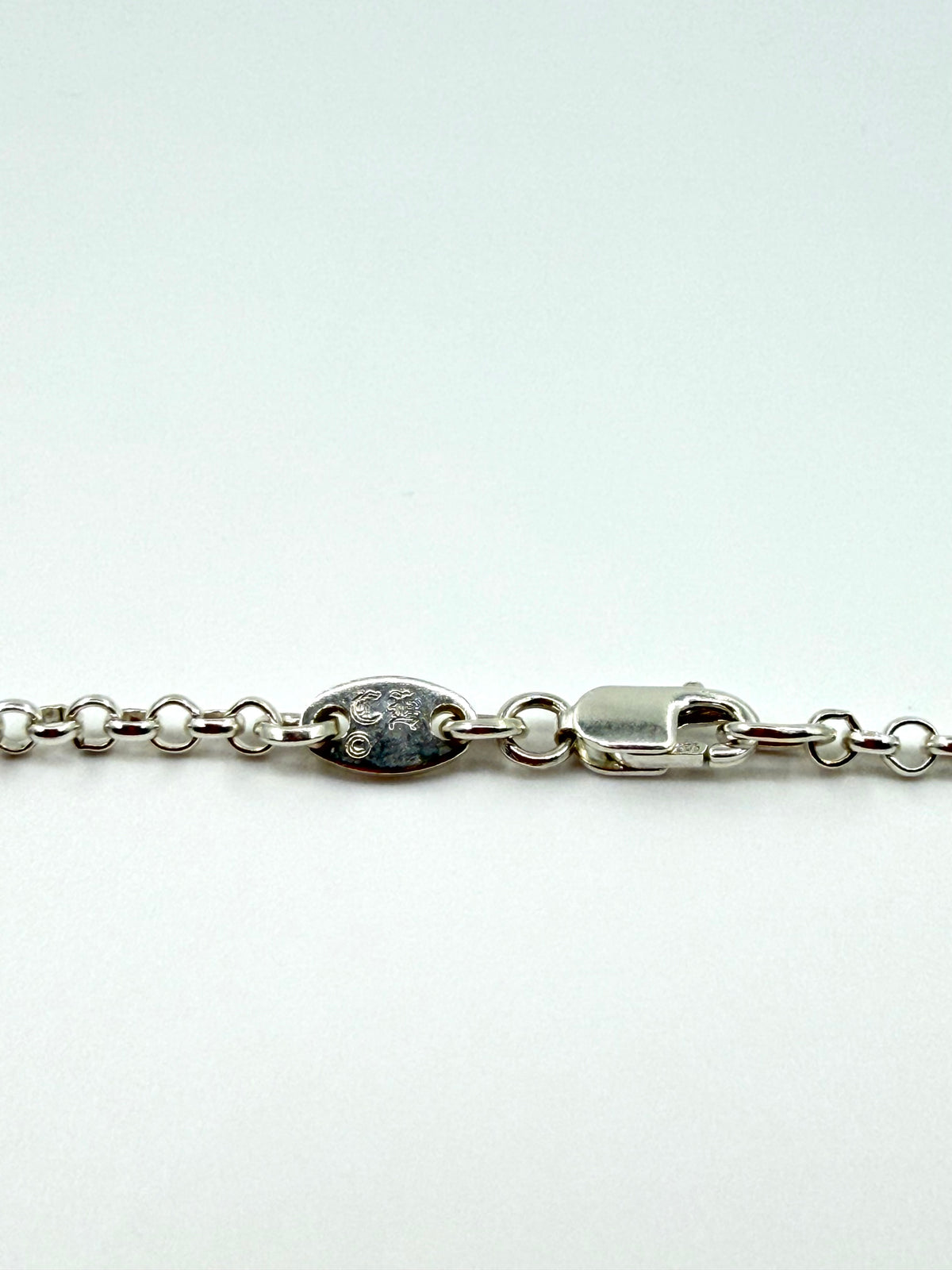 CHROME HEARTS SILVER ROLL CHAIN NECKLACE - 18”