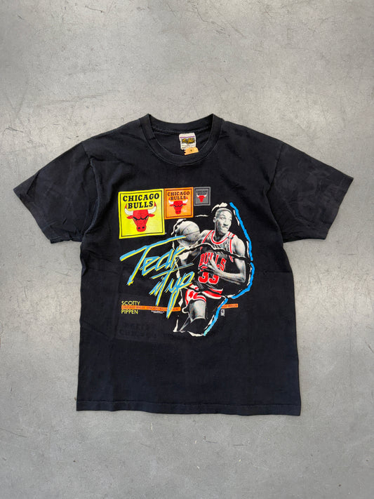 90'S CHICAGO BULLS SCOTTY PIPPEN TEAR IT UP TEE (MAGIC JOHNSON FOTL TAG)