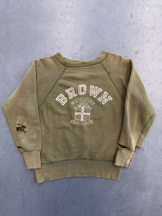 60'S BROWN UNIVERSITY DISTRESSED CREWNECK
