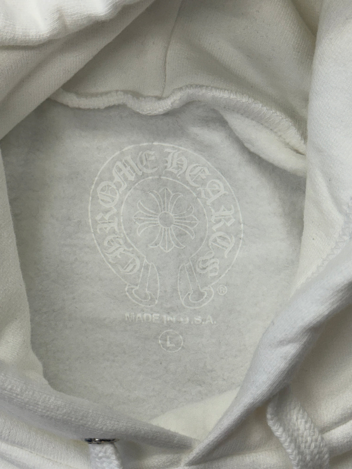 CHROME HEARTS ONLINE EXCLUSIVE PULLOVER HOODIE - WHITE/SILVER FOIL