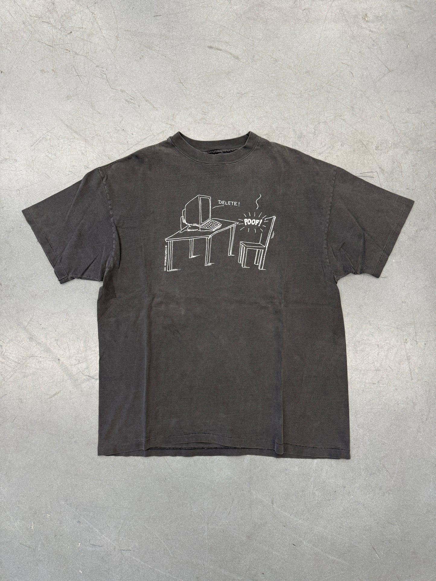 1993 COMPUTER DELETE POOF! TEE (HANES BEEFY-T TAG)