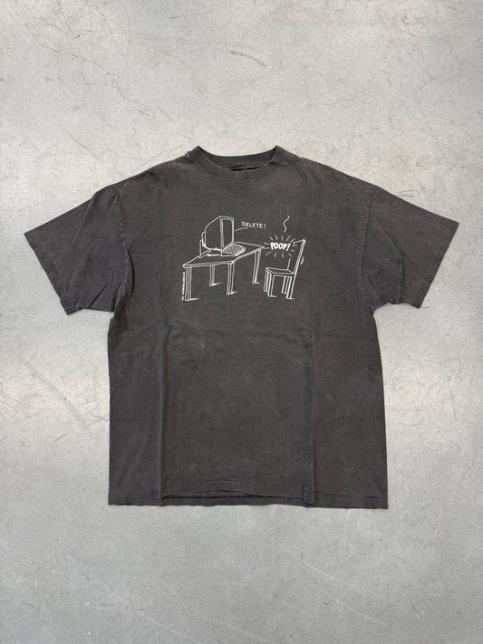 1993 COMPUTER DELETE POOF! TEE (HANES BEEFY-T TAG)