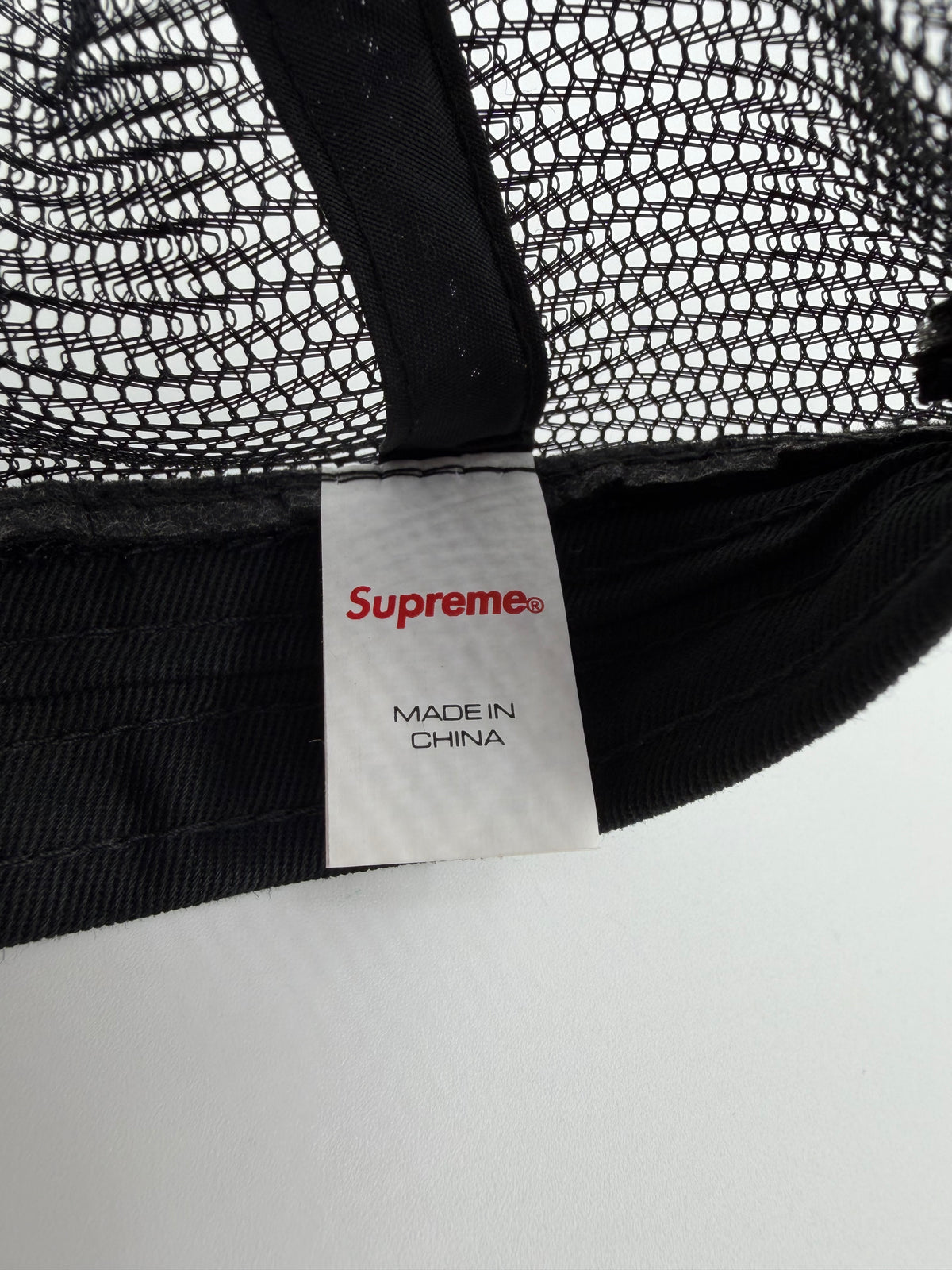 SS23 SUPREME NAME PLATE MESH BACK 5-PANEL HAT