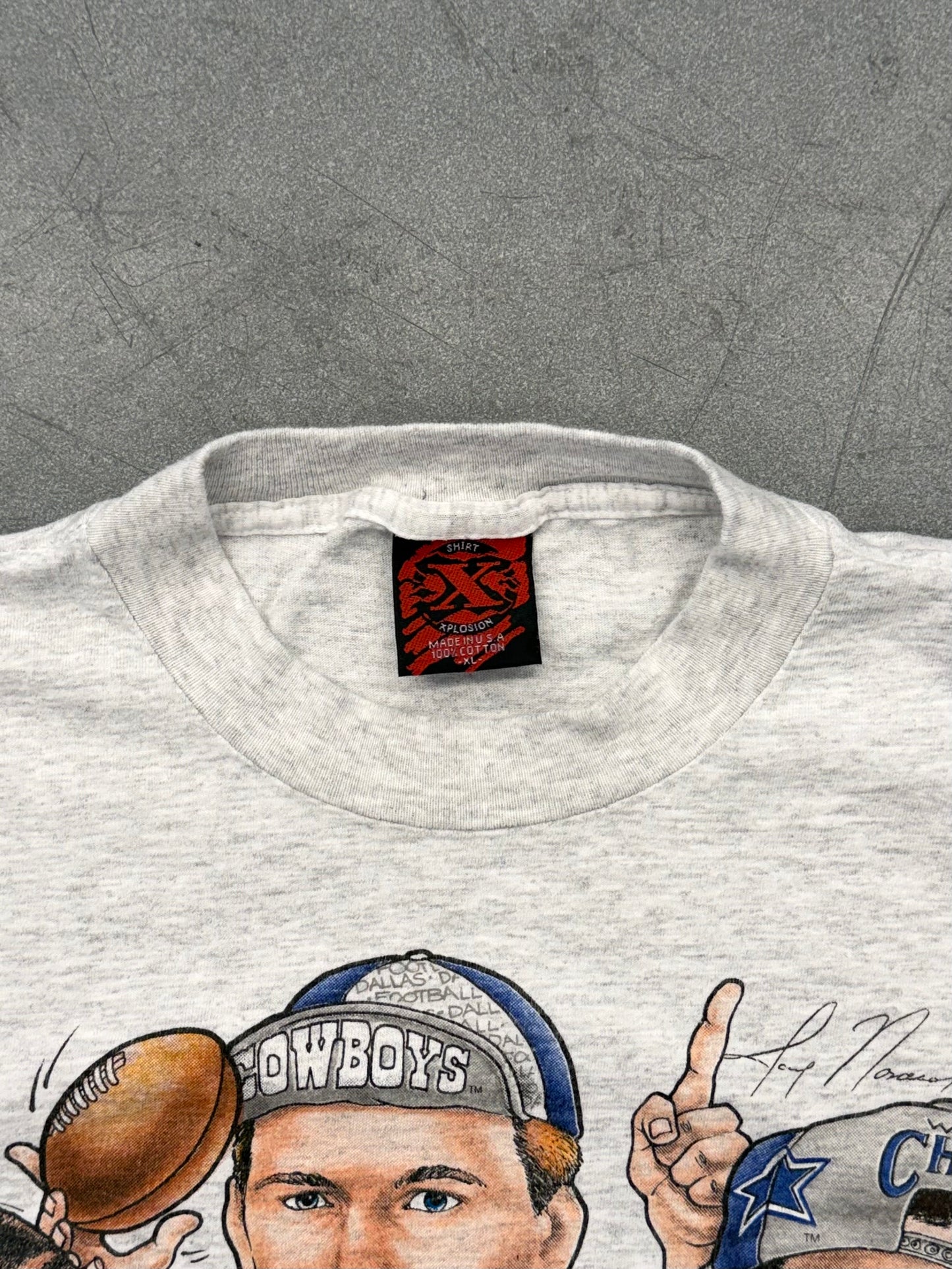 1993 DALLAS COWBOYS BIG HEAD TEAM TEE (XPLOSION TAG)