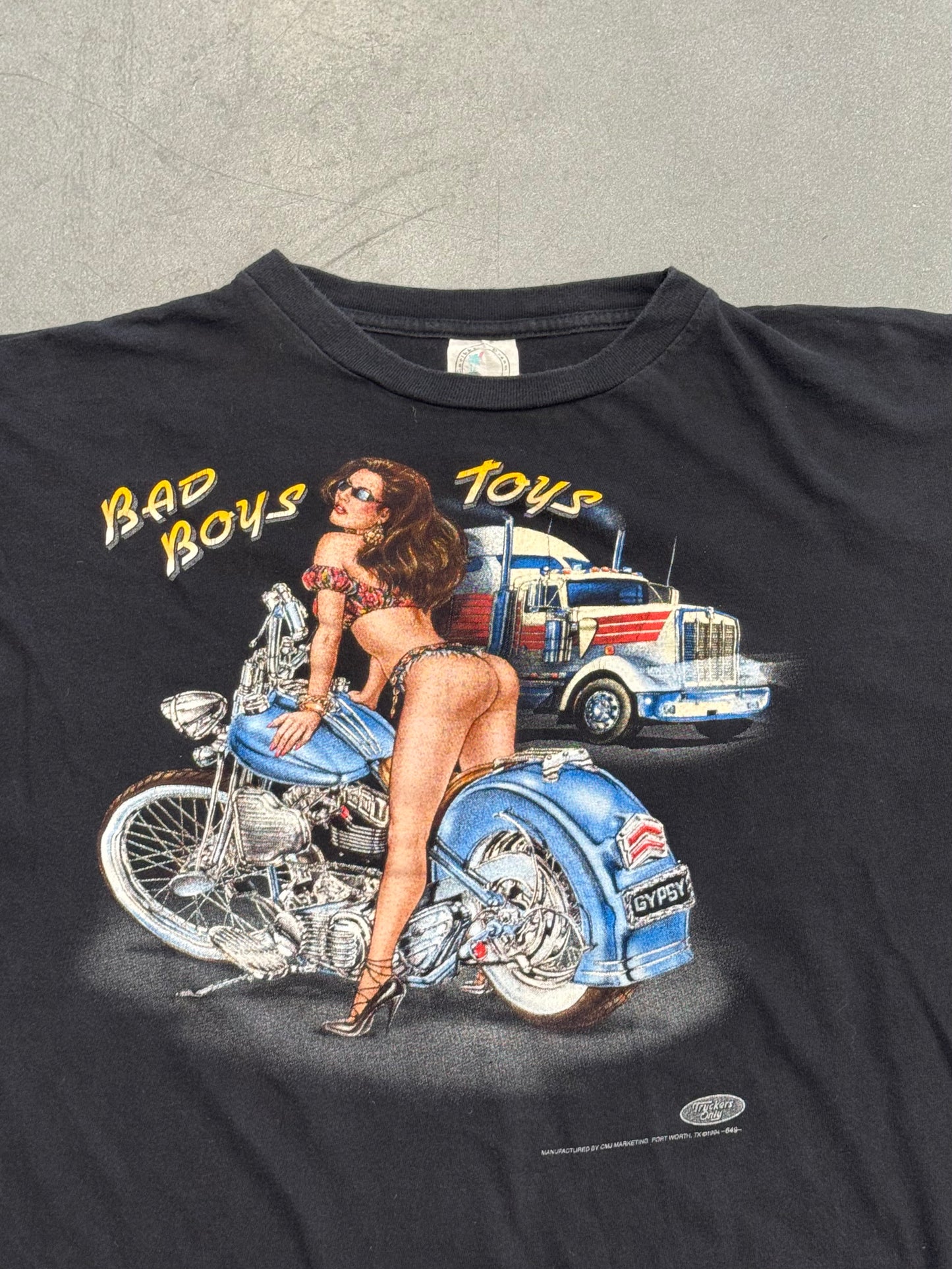 1994 BAD BOYS TOYS DUPTONT, PA PETRO STOPPING CENTER TEE (CARIBBEAN DREAM TAG)