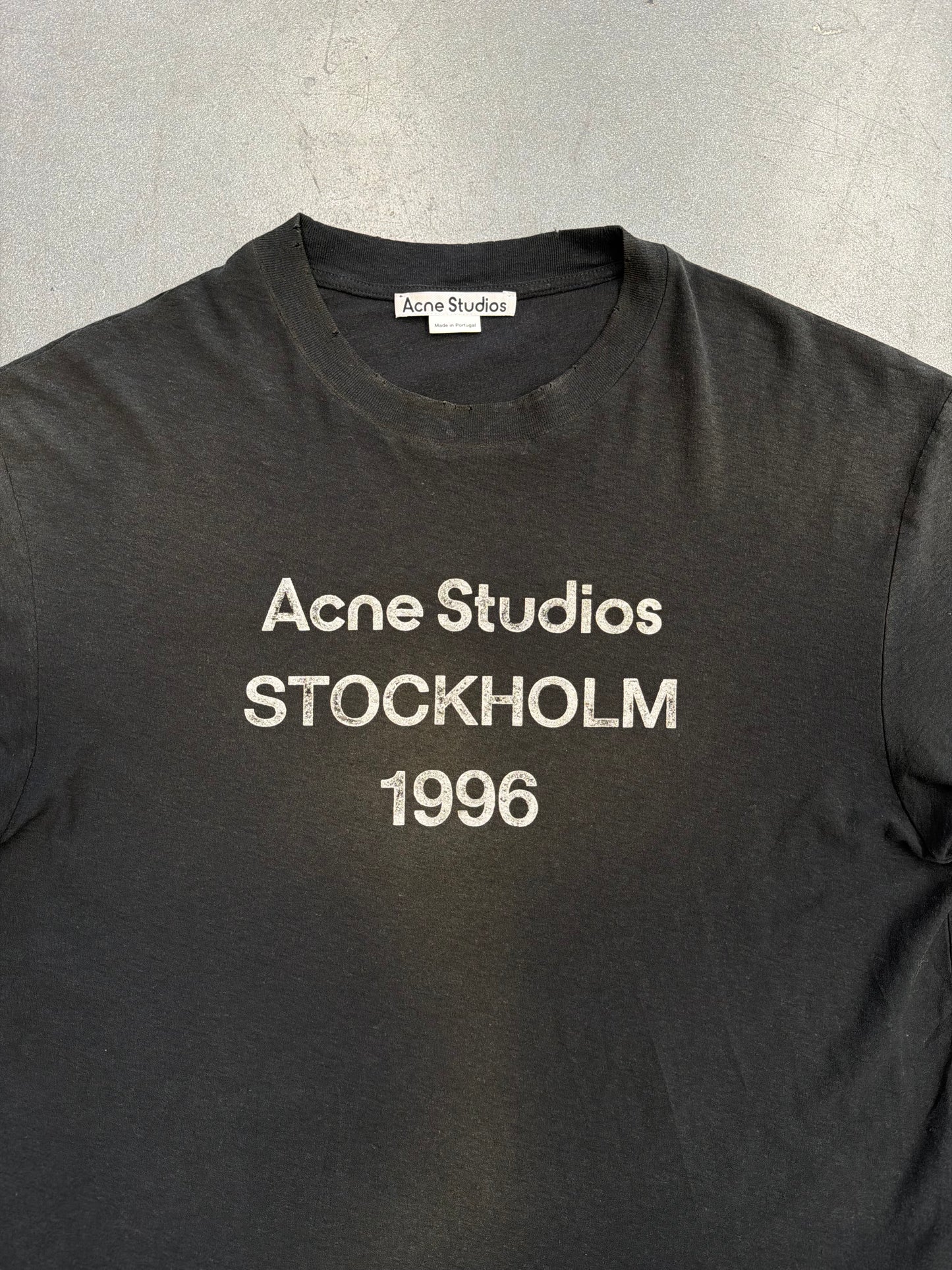 ACNE STUDIOS STOCKHOLM 1996 FADED BLACK TEE