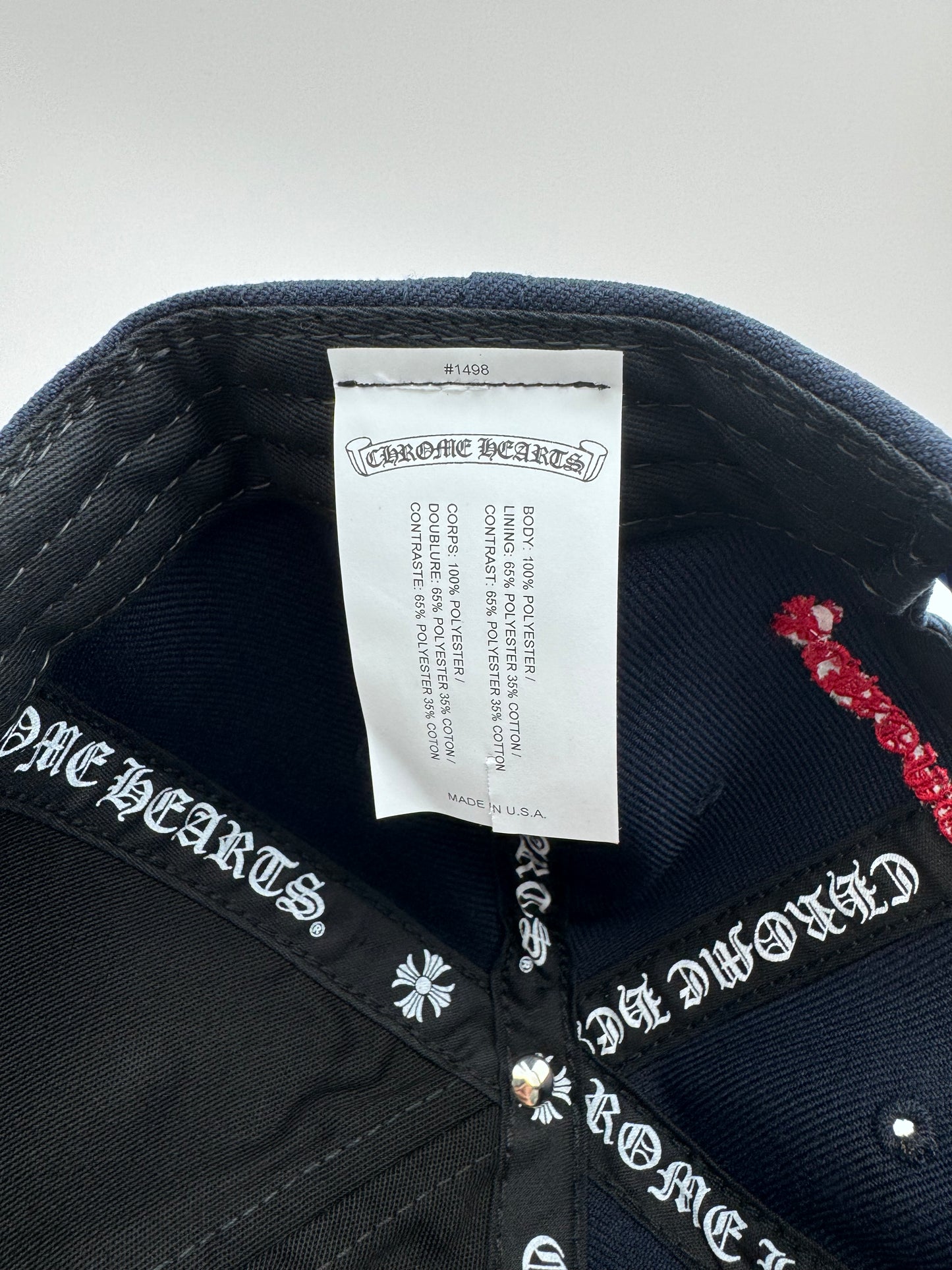 CHROME HEARTS 6 PANEL ON FIELD BASEBALL CAP