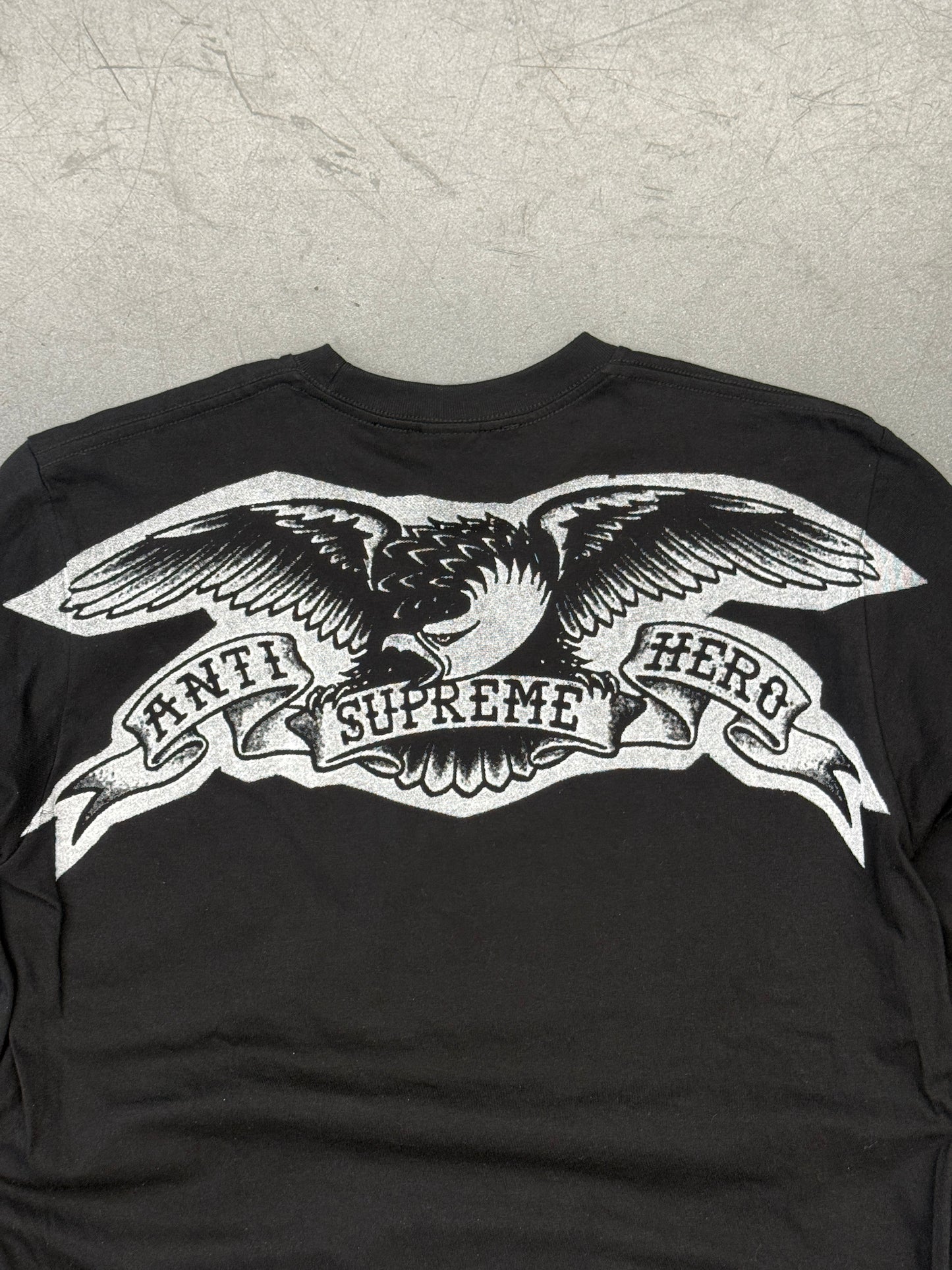 FW25 SUPREME ANTIHERO EAGLE LS TEE - BLACK