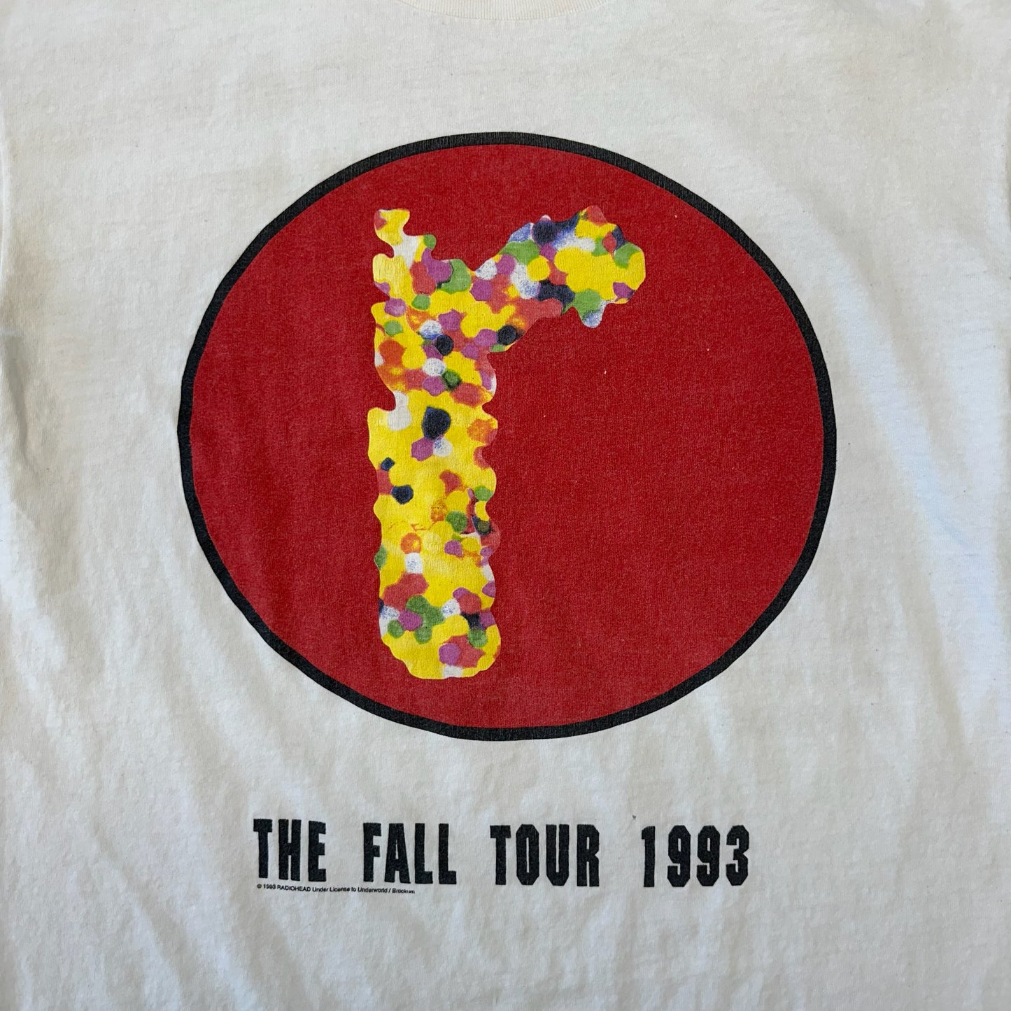 1993 RADIOHEAD PABLO HONEY THE FALL TOUR TEE (BROCKUM TAG)