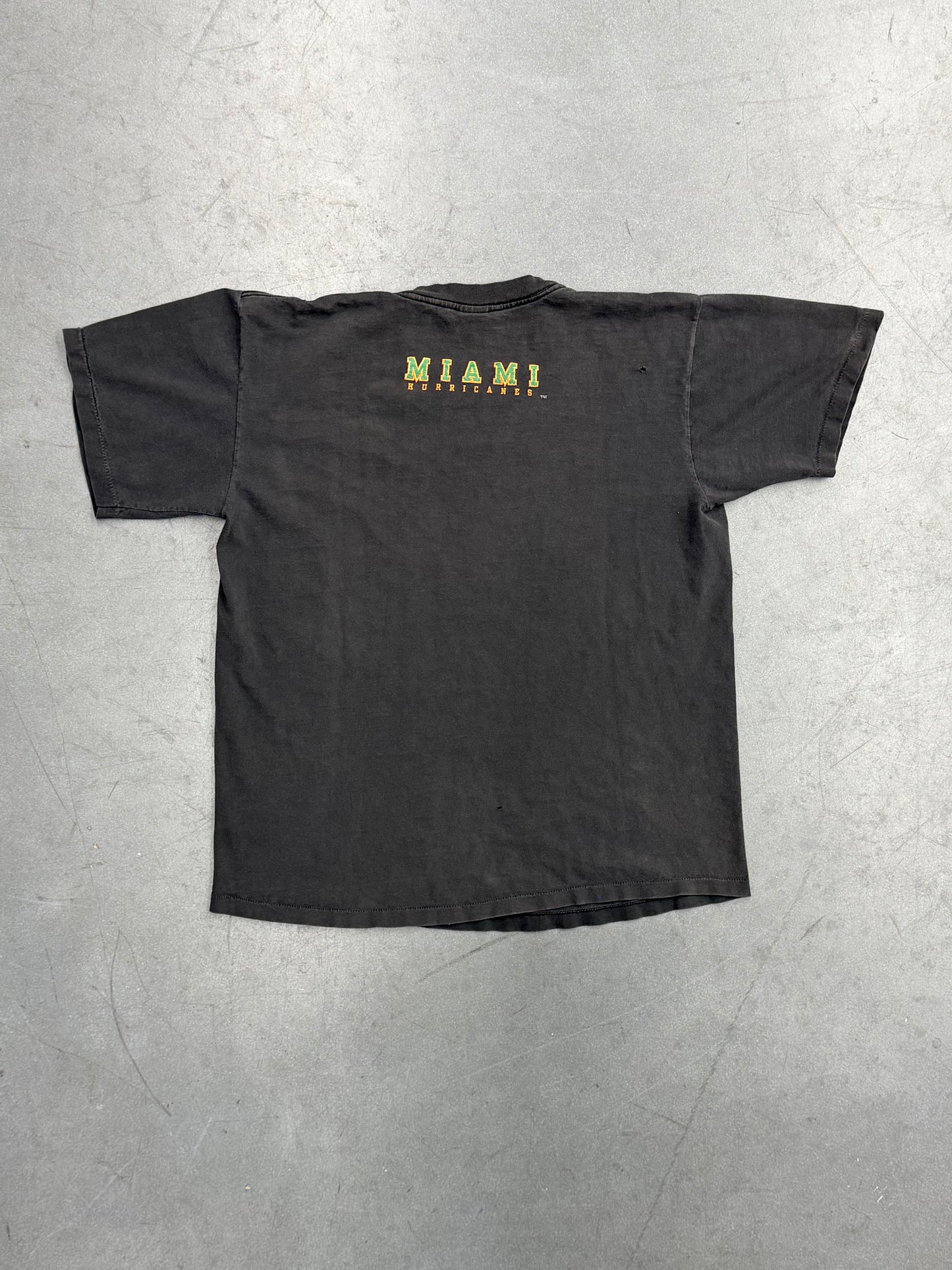 1994 ACTIVE IMAGE MIAMI HURRICANES BREAKTHROUGH SEBASTIAN TEE