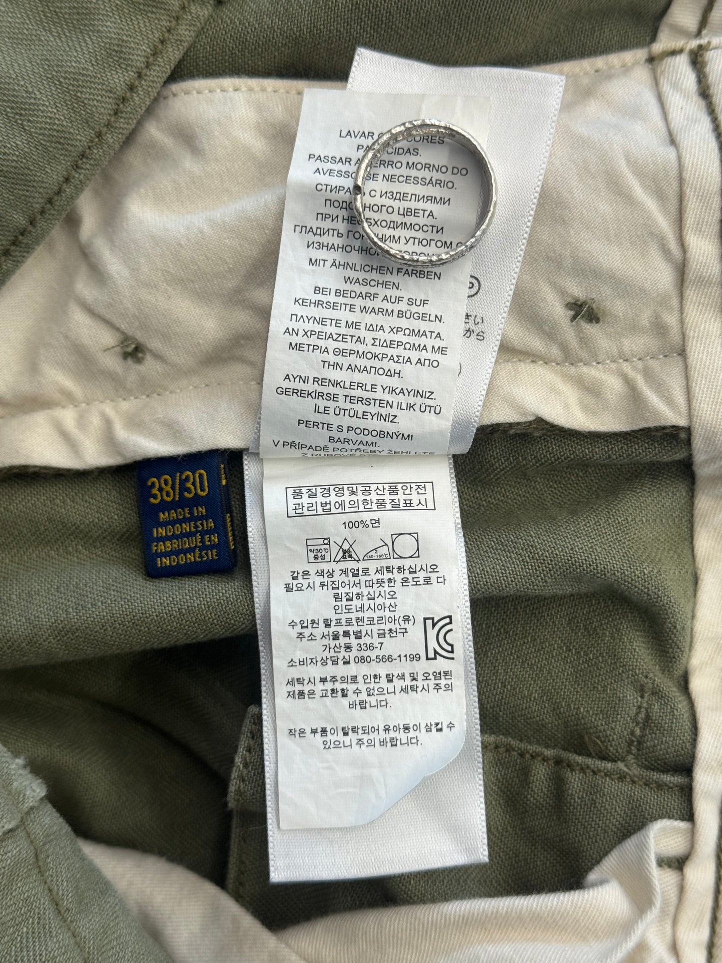 VINTAGE POLO RALPH LAUREN UTILITY HERRINGBONE DISTRESSED PATCHWORK PANT