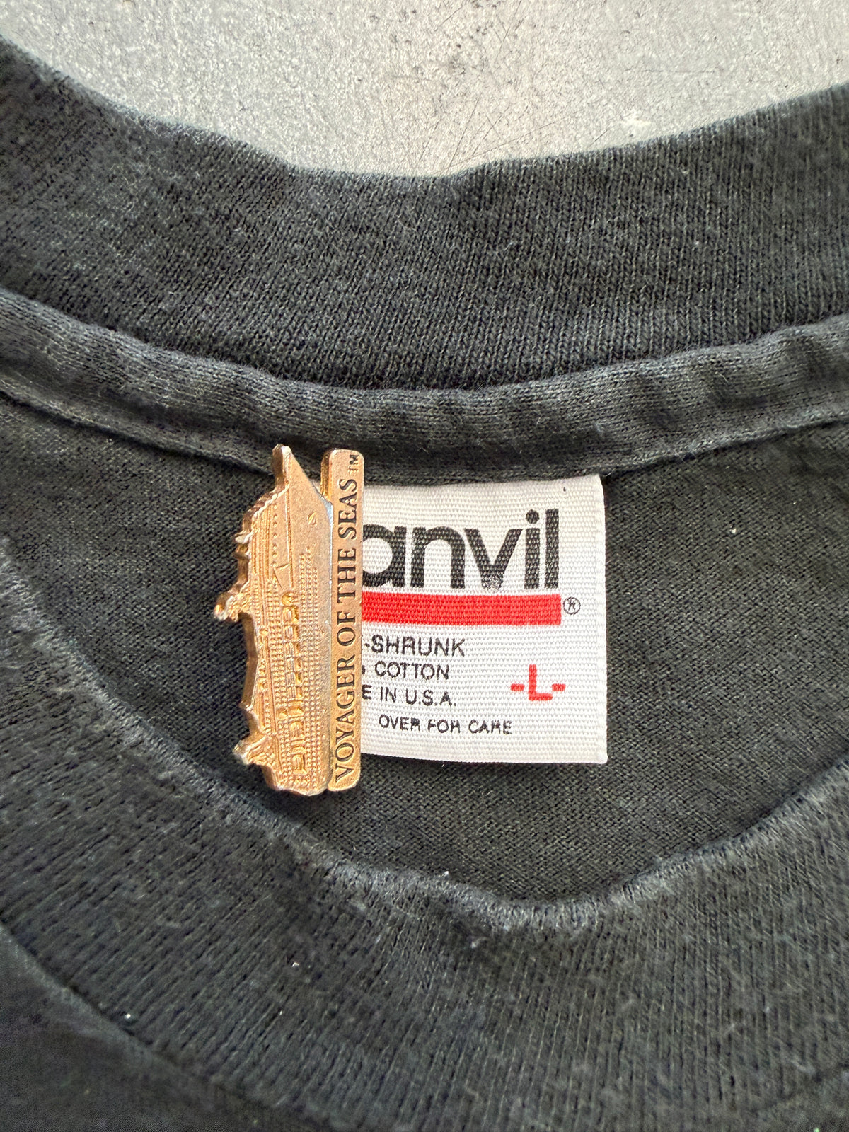 1992 NBA MIAMI HEAT SHATTERED BACKBOARD TEE (ANVIL RED BAR TAG) - L