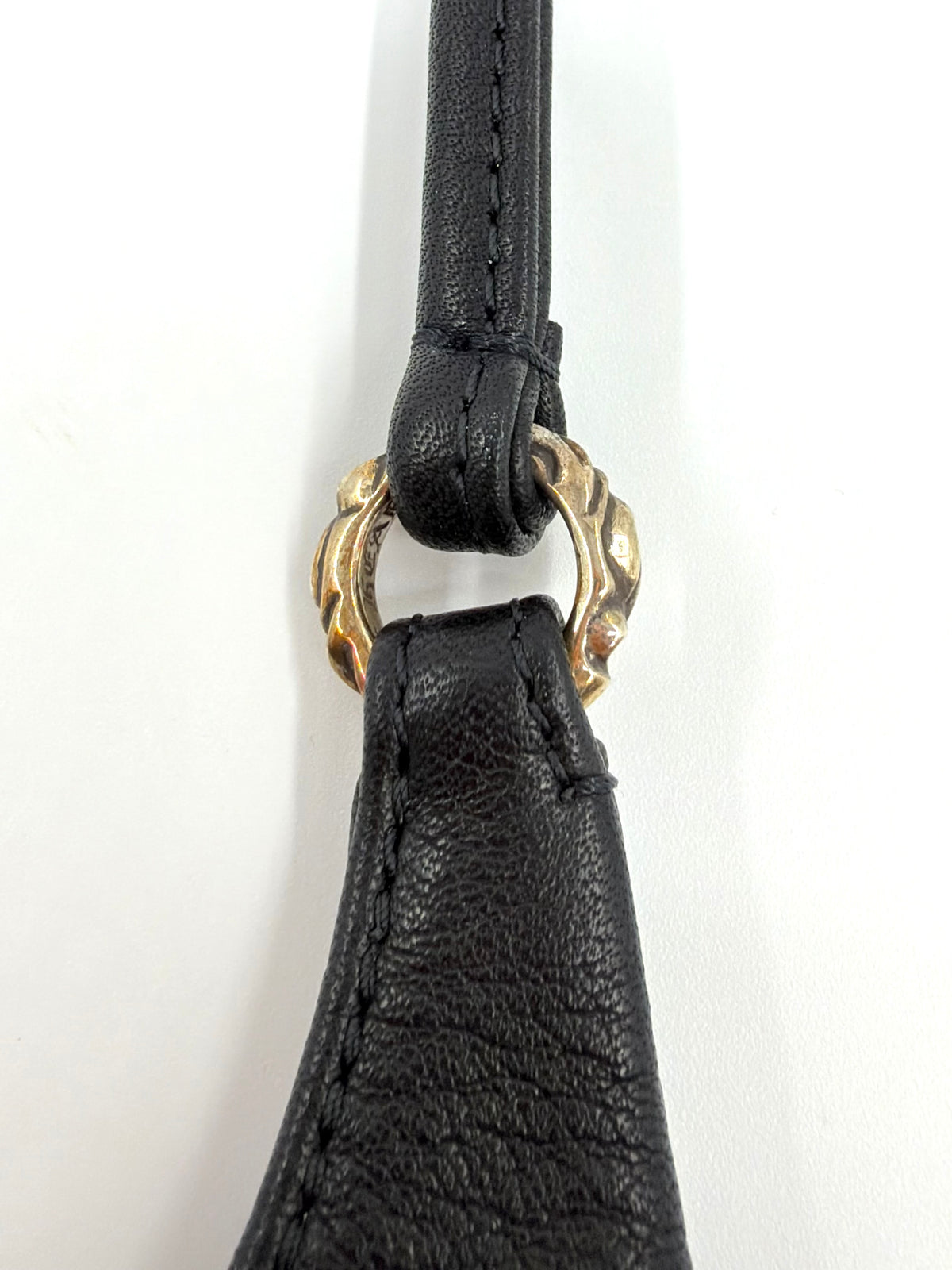 CHROME HEARTS 'VIV' BLACK LEATHER PURSE BAG