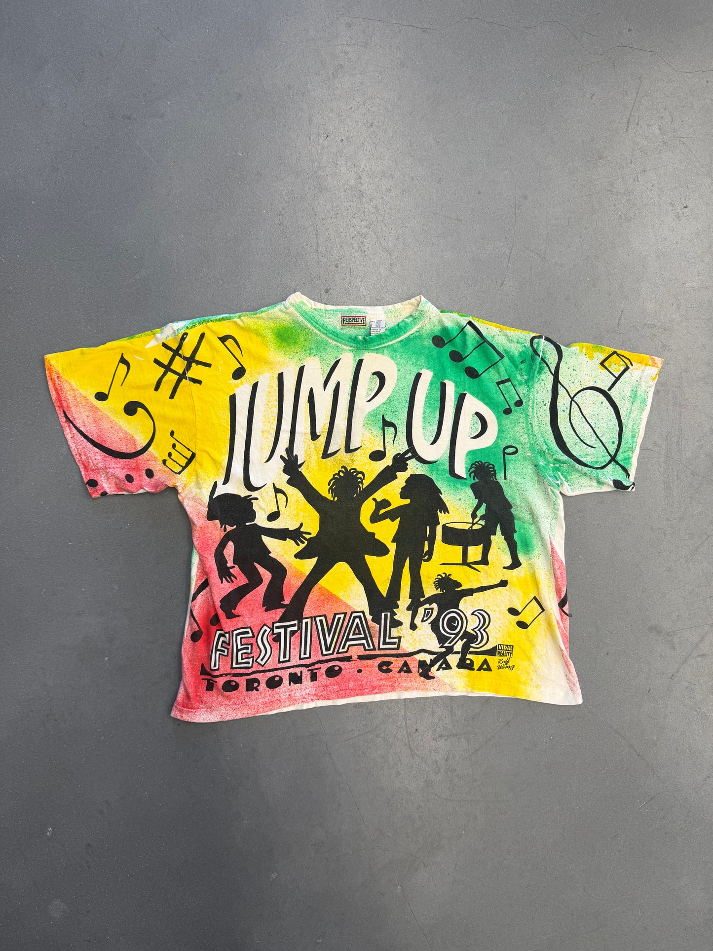 1993 JUMP UP FESTIVAL TORONTO, CANADA MUSIC FESTIVAL TEE (PERSPECTIVE TAG)