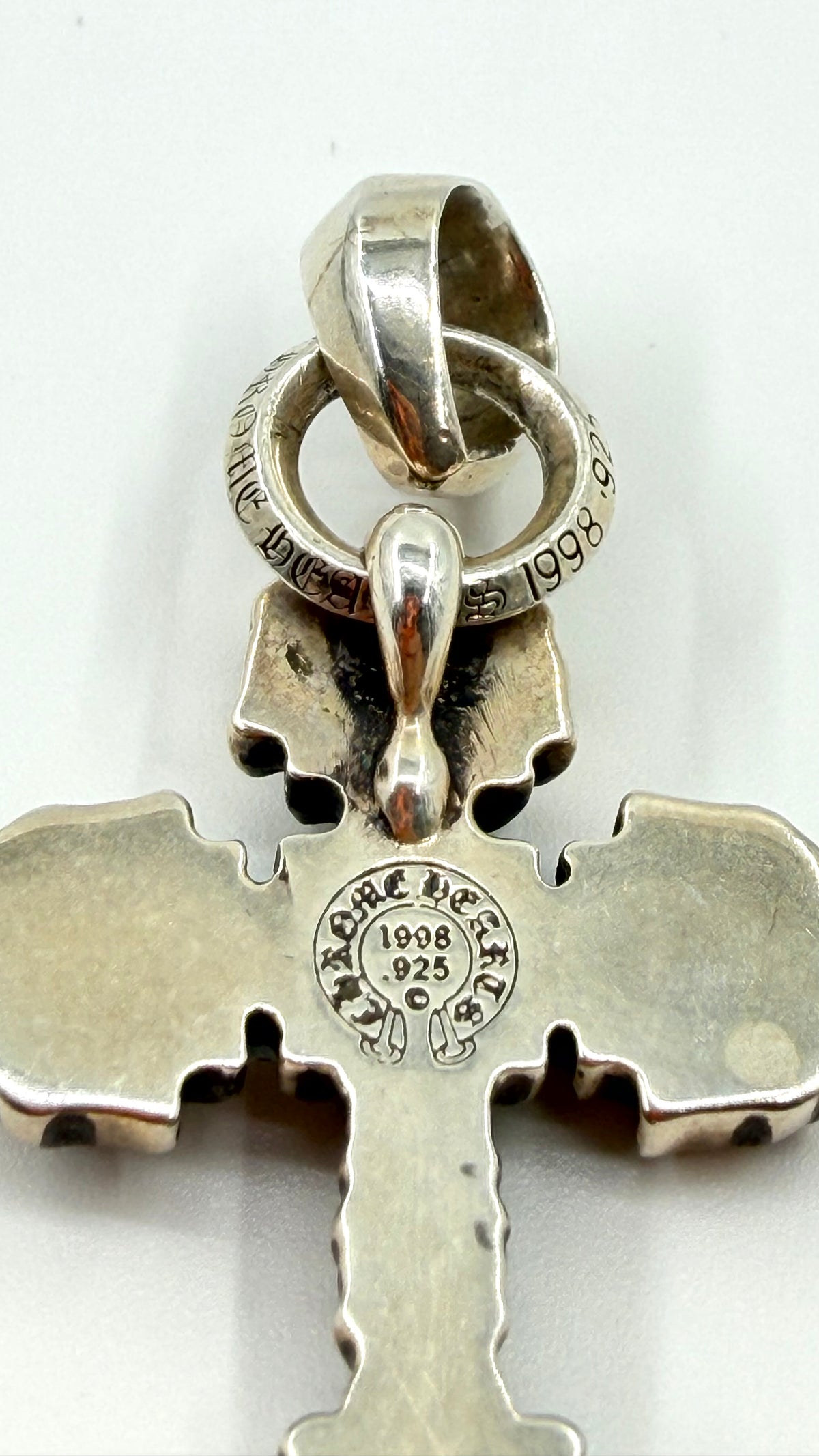 CHROME HEARTS FILIGREE CROSS WITH BALE SILVER PENDANT