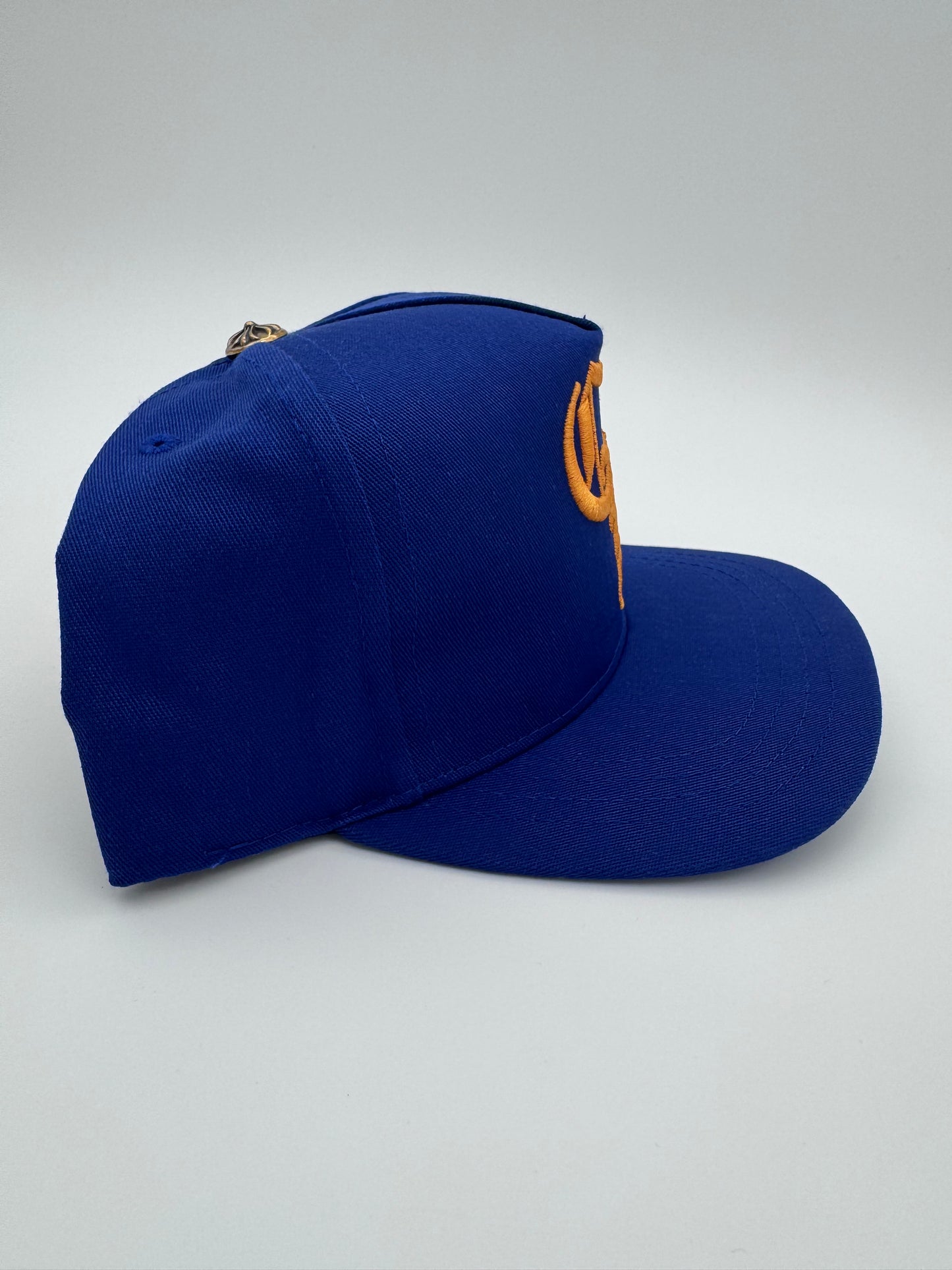 CHROME HEARTS BASEBALL 5 PANEL CAP CH HAT - BLUE/ORANGE (NEW)