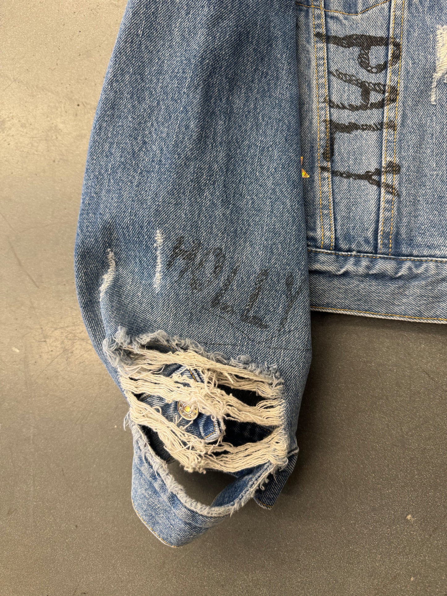 PALY HOLLYWOOD TRY-HARD DENIM TRUCKER JACKET