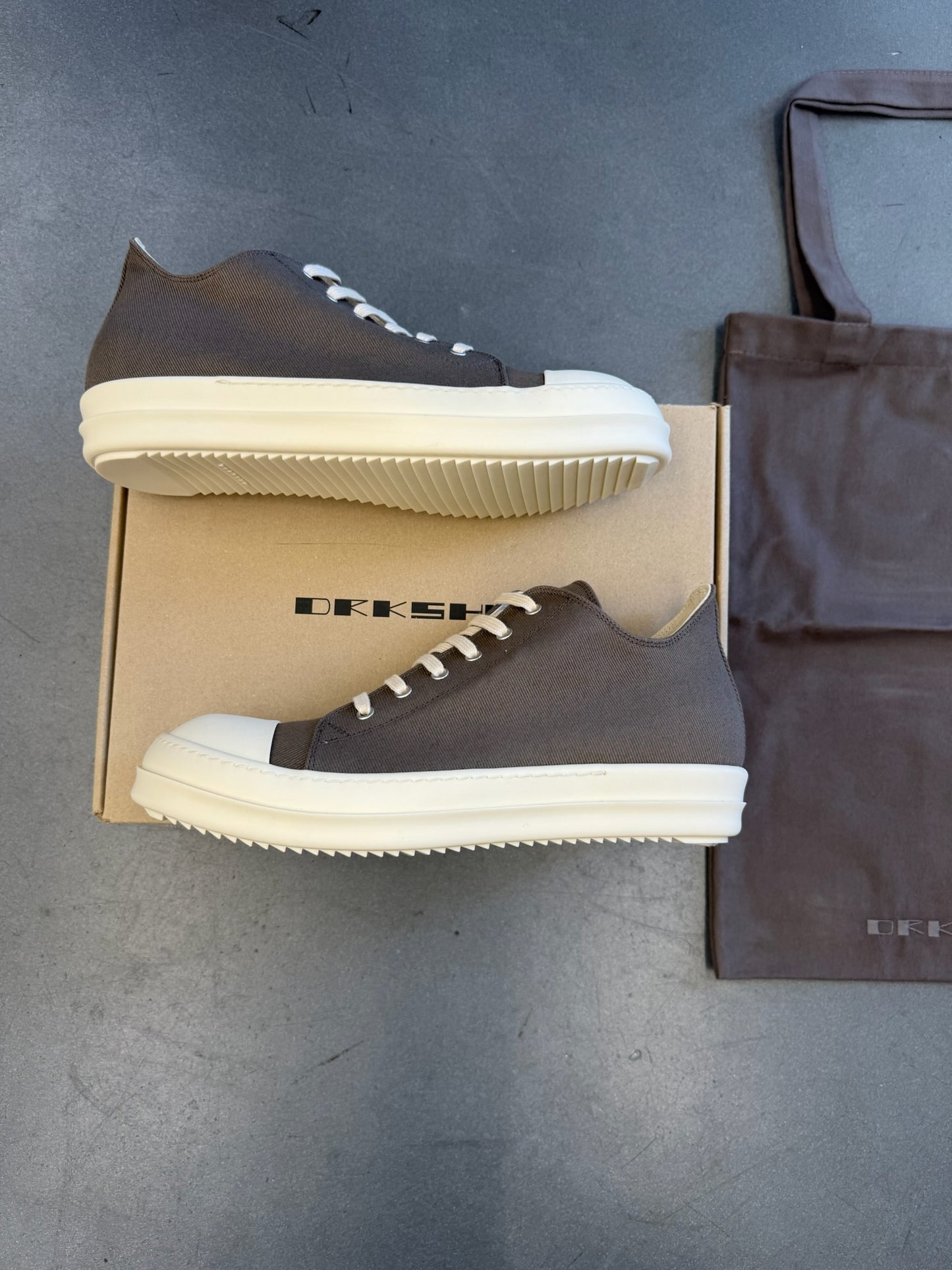 RICK OWENS DRKSHDW RAMONE SNEAKERS LOW DUST