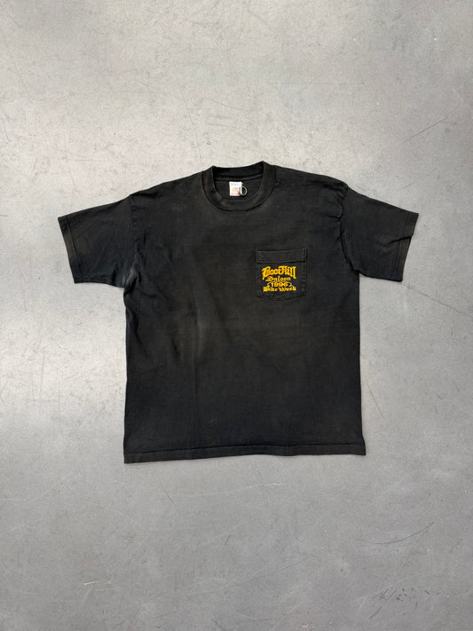 1996 BOOTHILL SALOON BIKE WEEK POCKET/MULLET TEE (FOTL TAG)