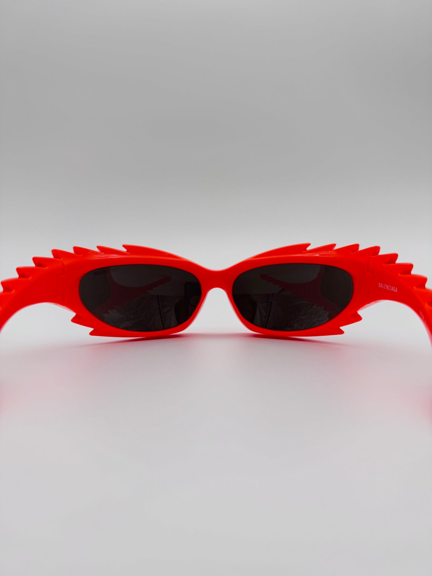 BALENCIAGA SPIKE RECTANGLE SUNGLASSES BB0255S 005 ORANGE