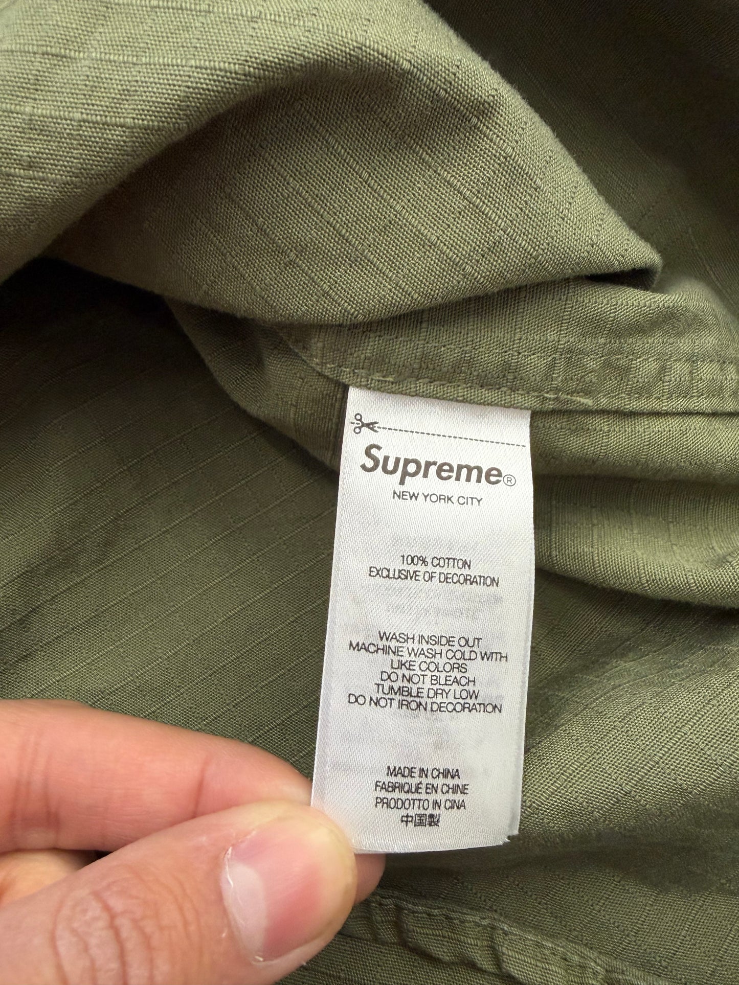 FW23 SUPREME BOUNTY HUNTER RIPSTOP SHIRT - OLIVE