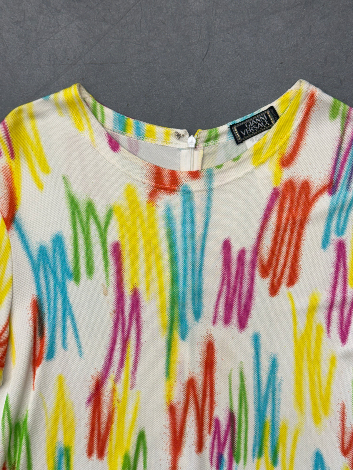 SS96 GIANNI VERSACE COUTURE SCRIBBLE TOP
