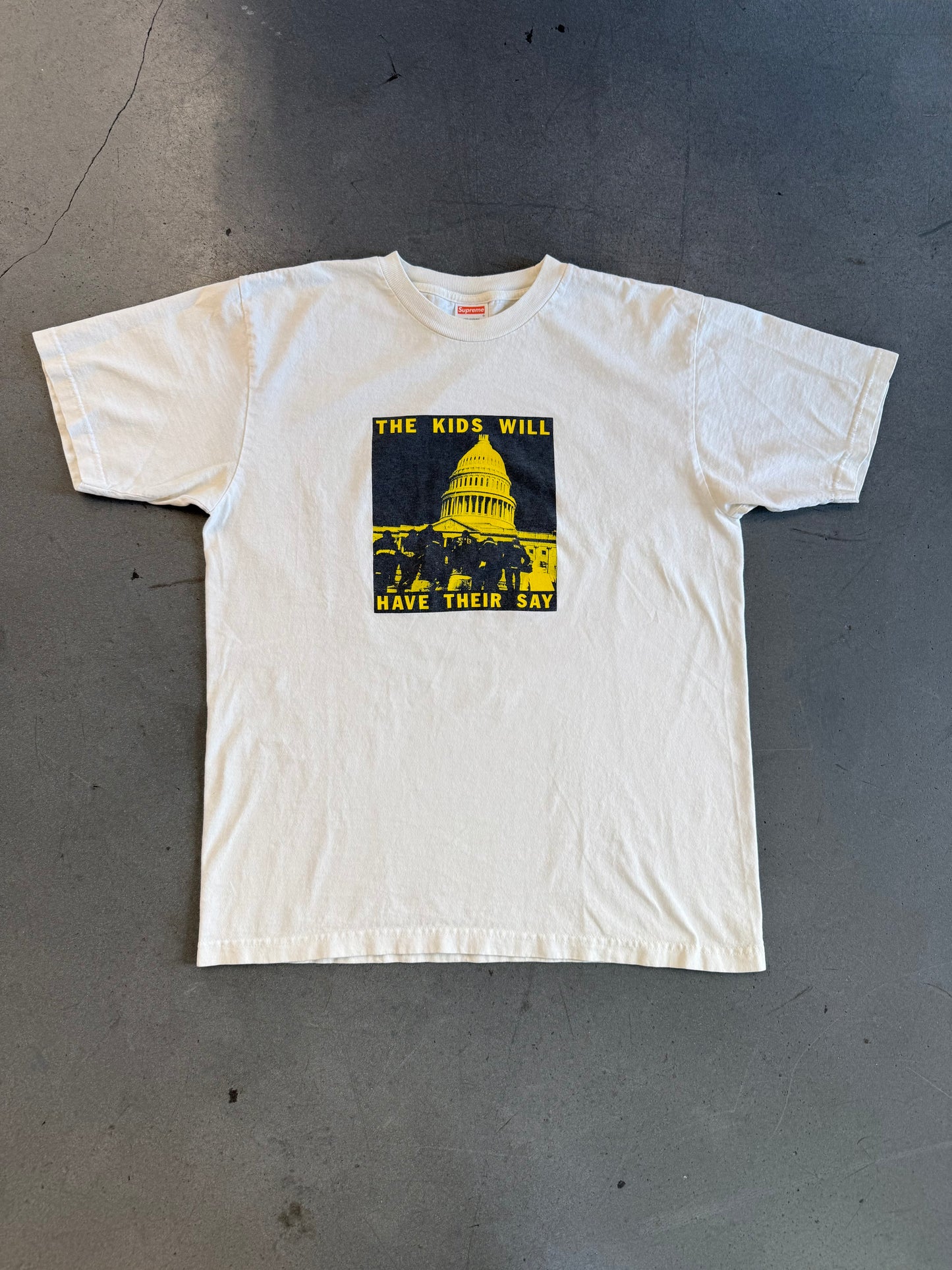 SS08 SUPREME "THE KIDS WILL HAVE THEIR SAY" TEE - (L) (WHITE)