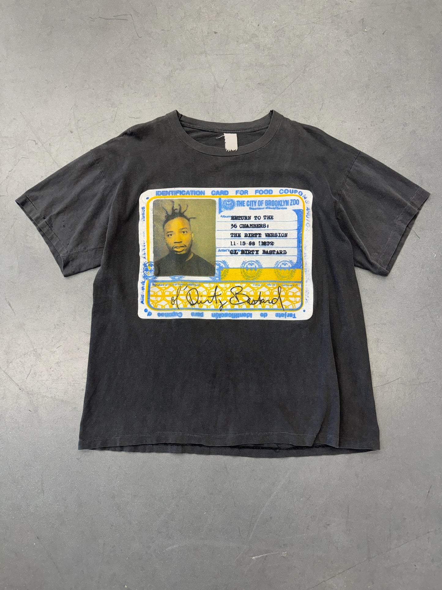 90S OL DIRTY BASTARD ID BOOTLEG RAP TEE (FADED TAG)