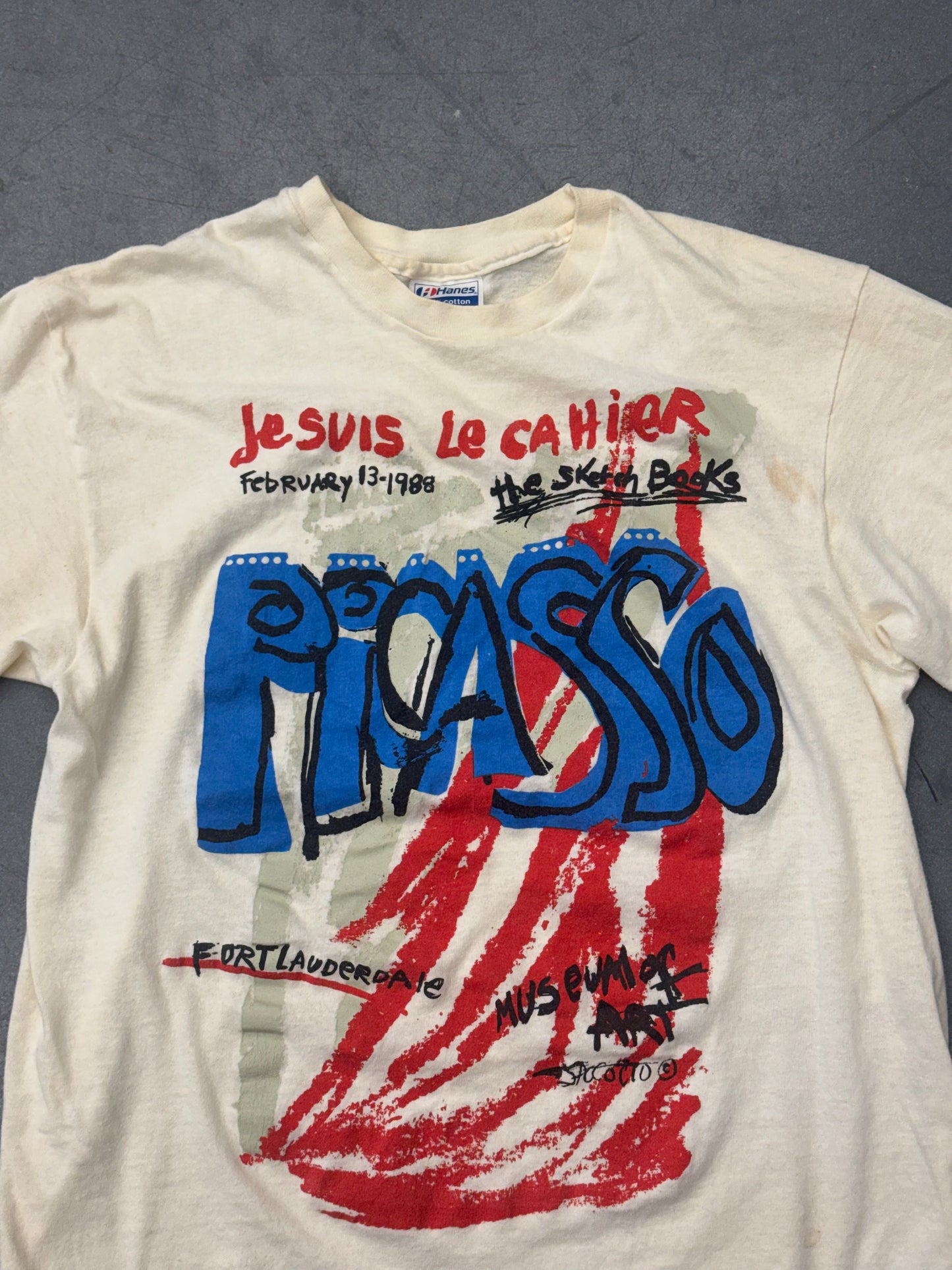 1988 PICASSO MUSEUM OF ART FORT LAUDERDALE TEE (HANES TAG)