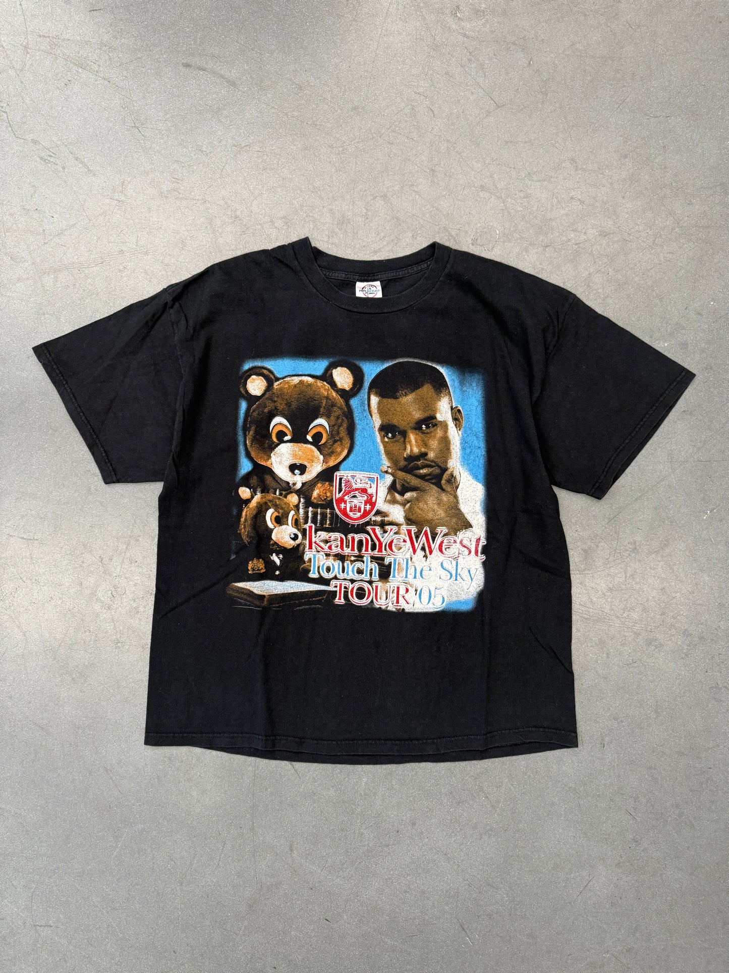 2005 KANYE WEST TOUCH THE SKY TOUR BOOTLEG LOT TEE (DELTA PRO WEIGHT TAG)