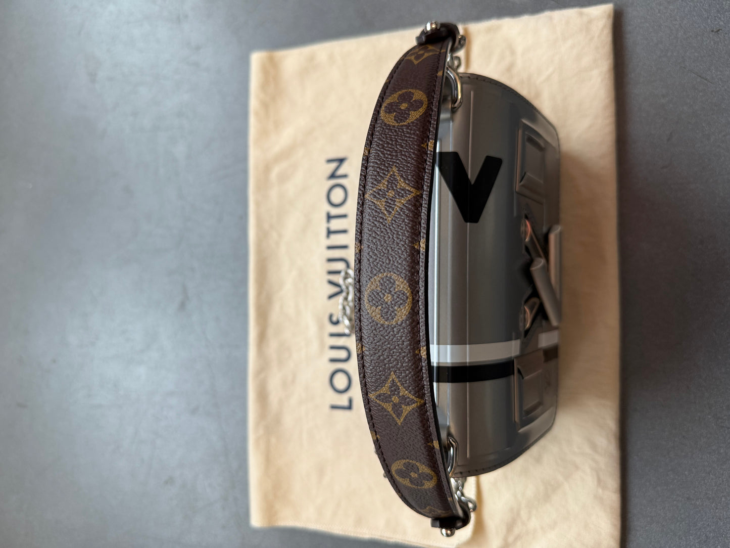 LOUIS VUITTON SPACE TWIST HANDBAG - SILVER (PRE-OWNED WITH DUSTBAG) (TANIA)