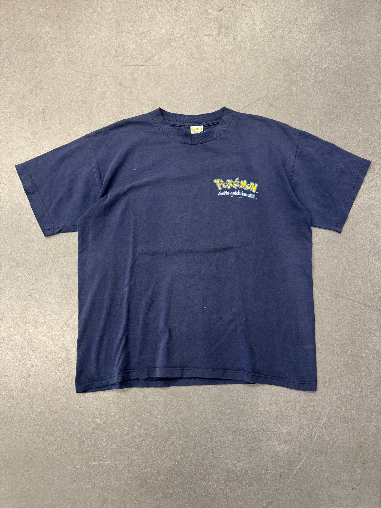 1999 POKEMON GOTTA CATCH 'EM ALL BORN TO BATTLE  TEE (POKEMON TAG)
