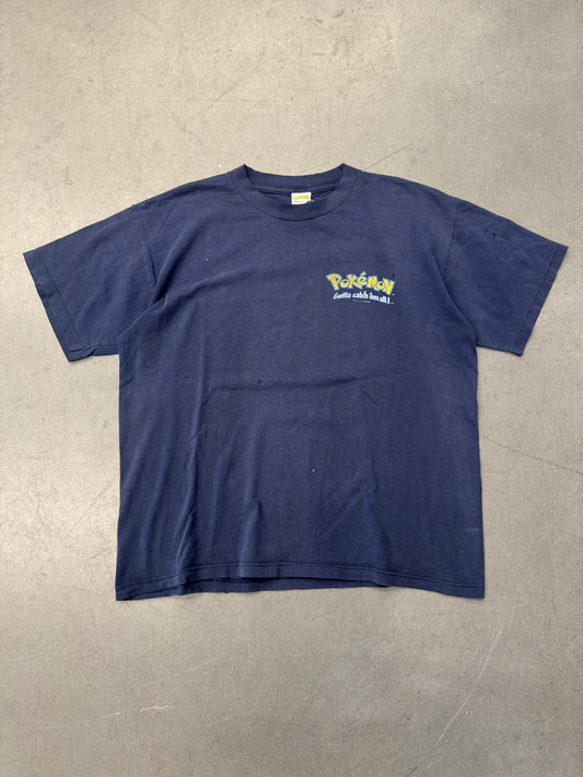 1999 POKEMON GOTTA CATCH 'EM ALL BORN TO BATTLE  TEE (POKEMON TAG)