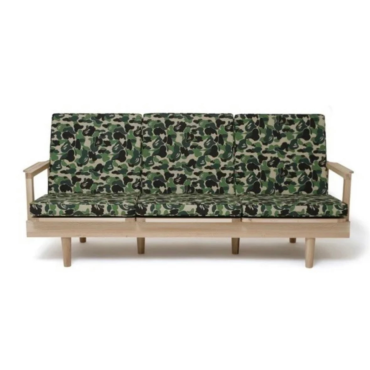 BAPE X FABRICK X KARIMOKU ABC CAMO THREE SEAT SOFA