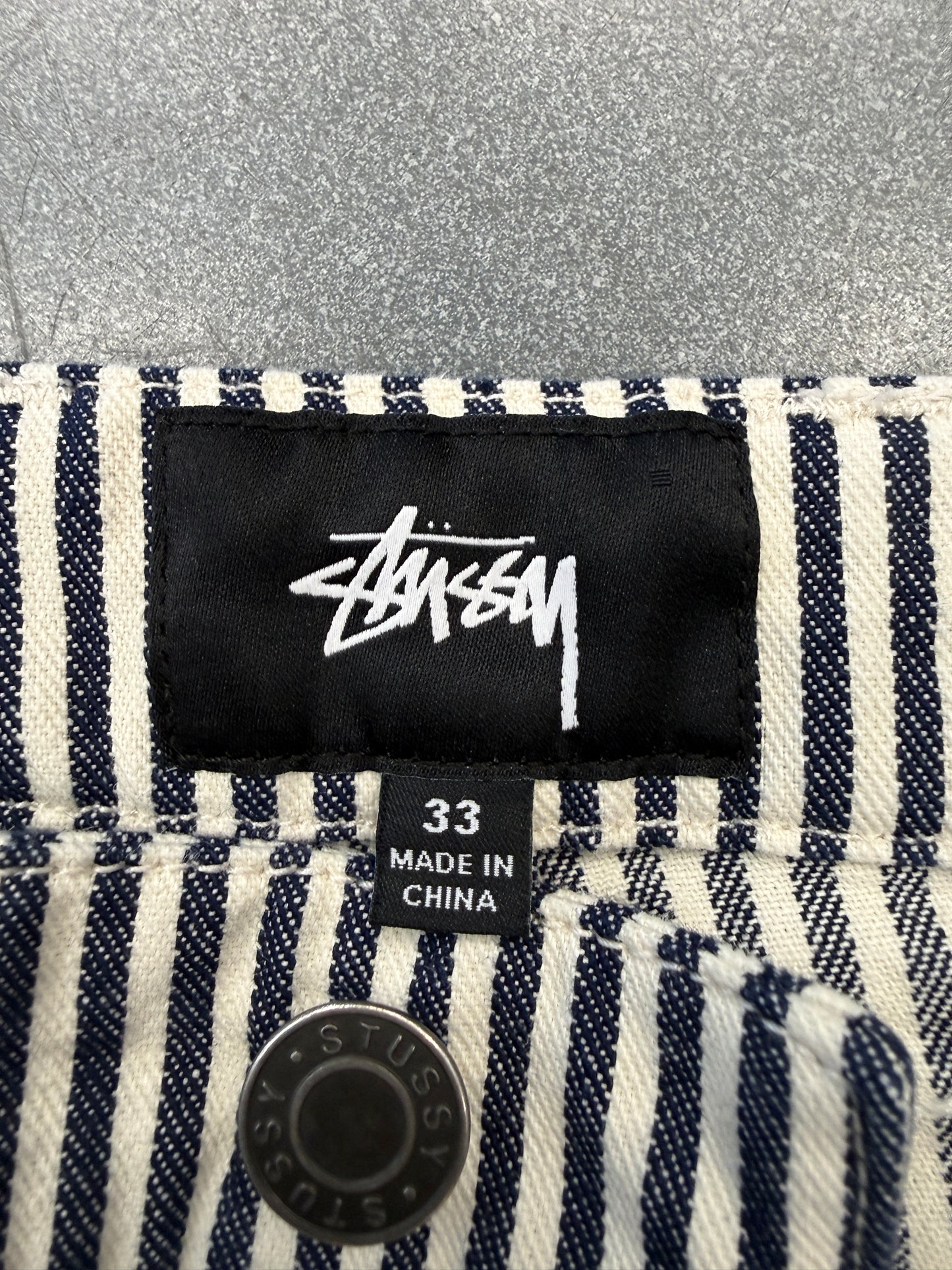 STUSSY HICKORY PINSTRIPE WORK PANTS