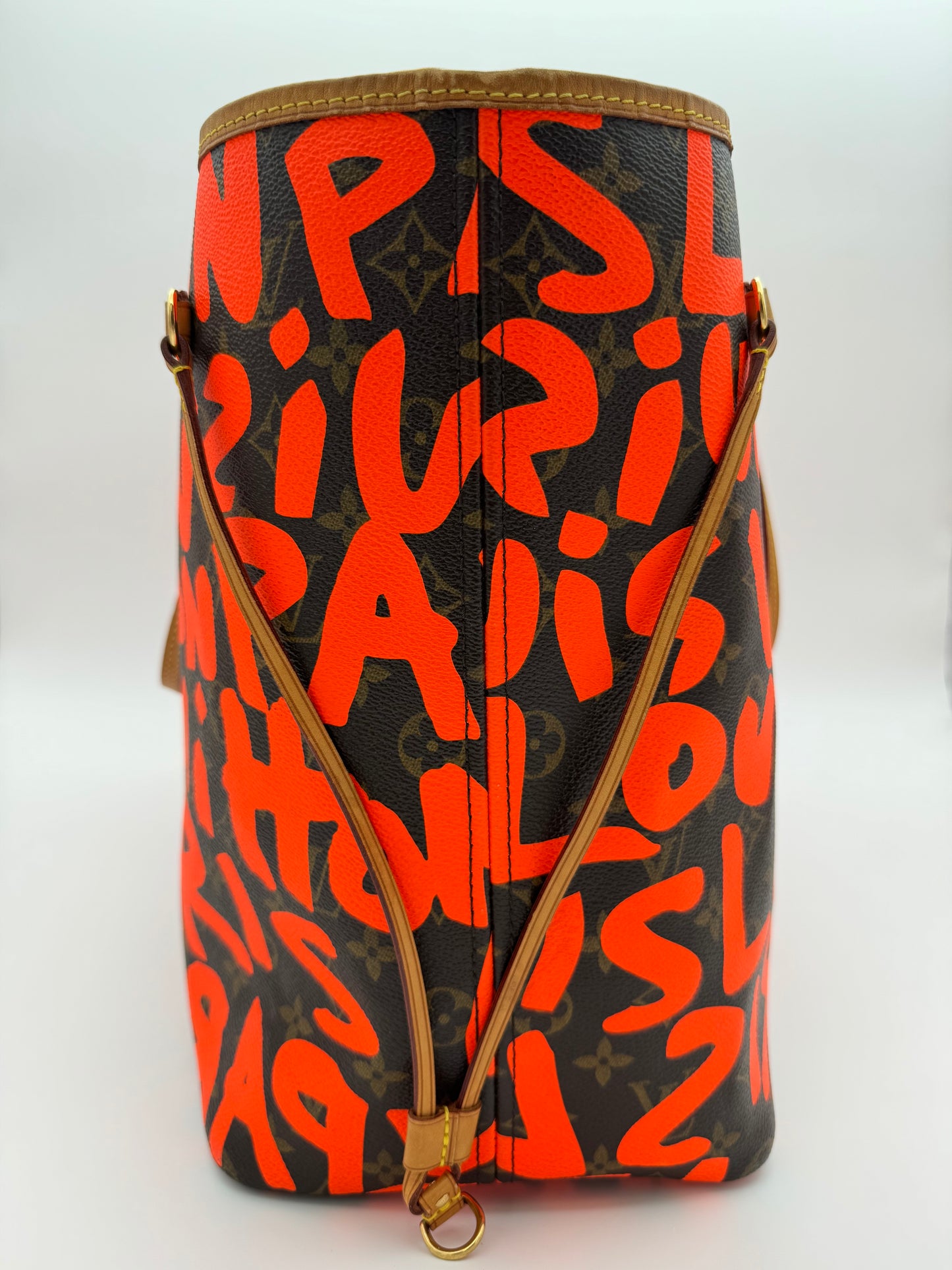 2009 LOUIS VUITTON NEVERFULL GM TOTE BAG GRAFFITI MONOGRAM BY STEVEN SPOUSE