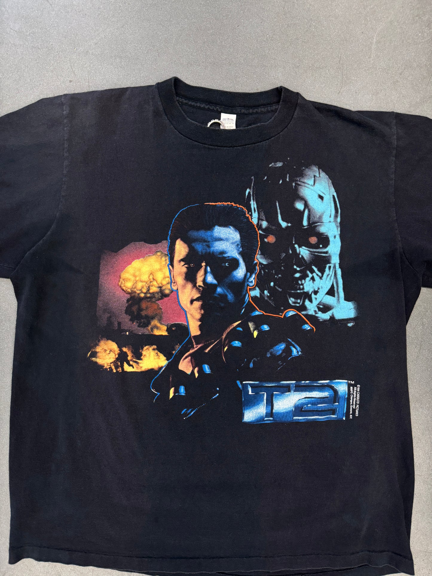 1991 TERMINATOR T2 MOVIE PROMO TEE (MADE IN U.S.A. TAG)