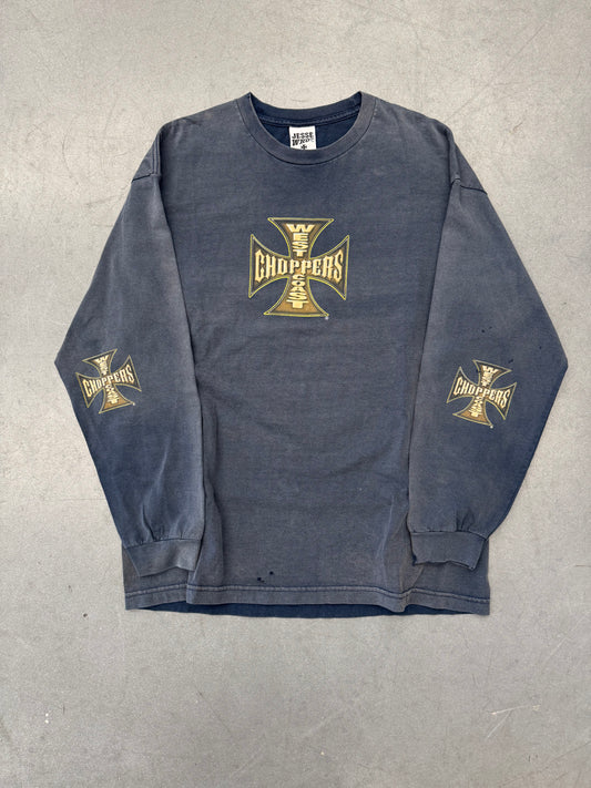 2000’S WEST COAST CHOPPERS IRON CROSS ELBOWS LONG BEACH LONG SLEEVE TEE (JESSE WHO TAG)