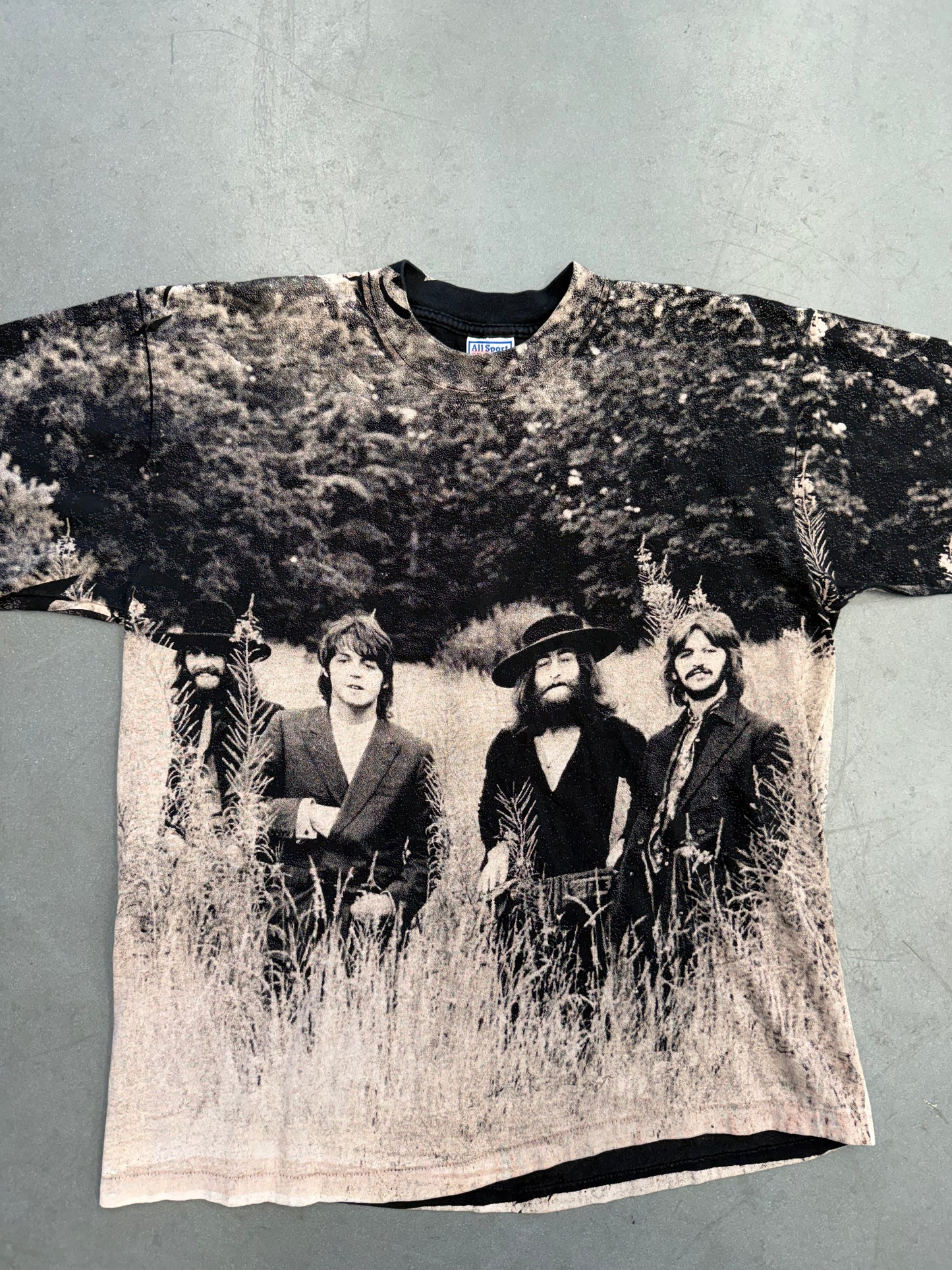 1995 THE BEATLES ALL OVER PRINT FIELD TEE (ALL SPORT TAG)