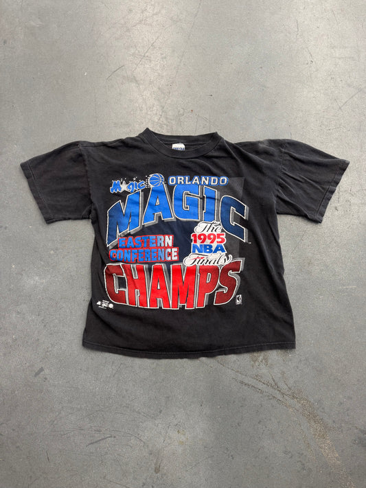 THE 1995 NBA FINALS ORLANDO MAGIC EASTERN CONFERENCE CHAMPS TEE (TRUE-FAN TAG)