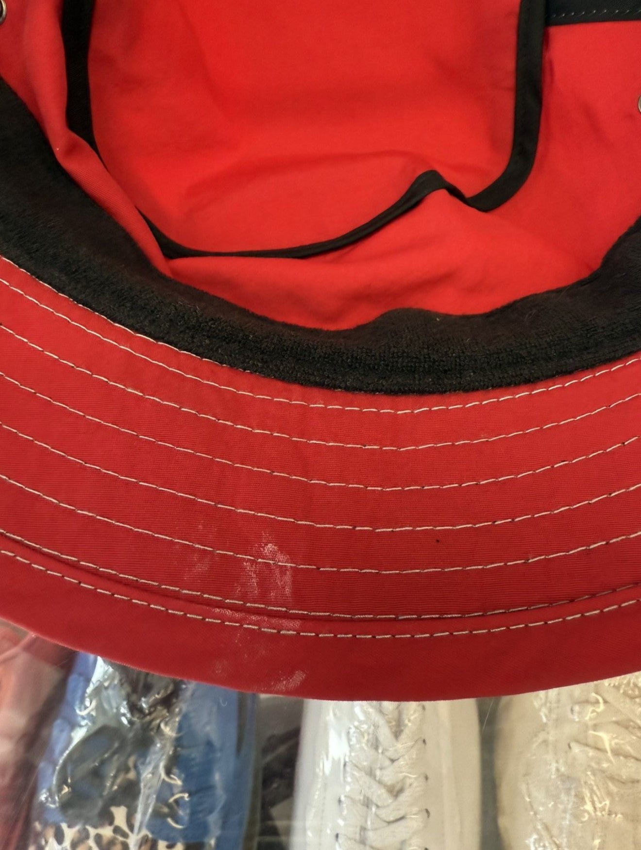 SS19 SUPREME CONTRAST STITCH REFLECTIVE CRUSHER HAT RED