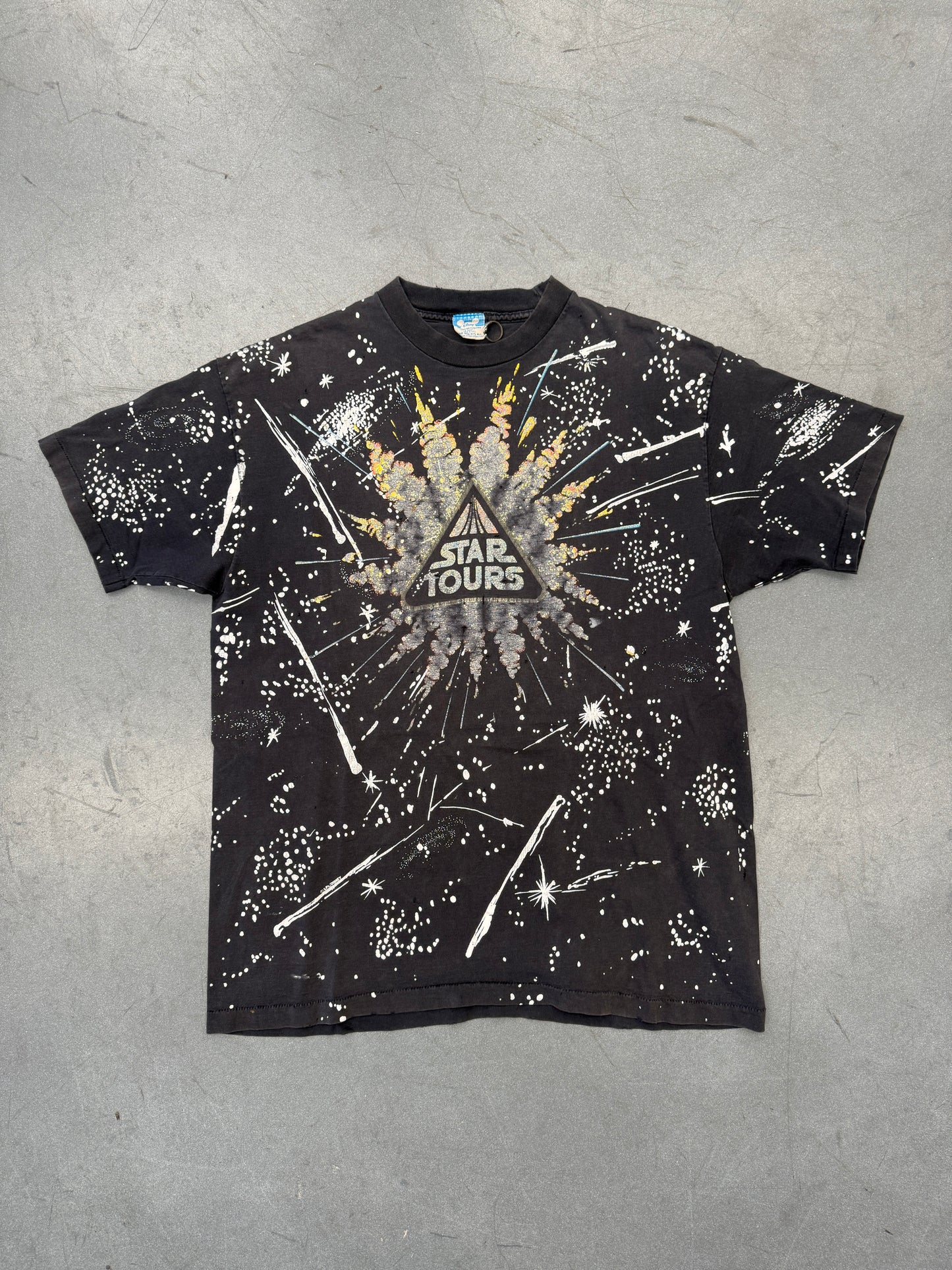 90S DISNEY STAR TOURS ALL OVER PRINT TEE (DISNEY TAG)