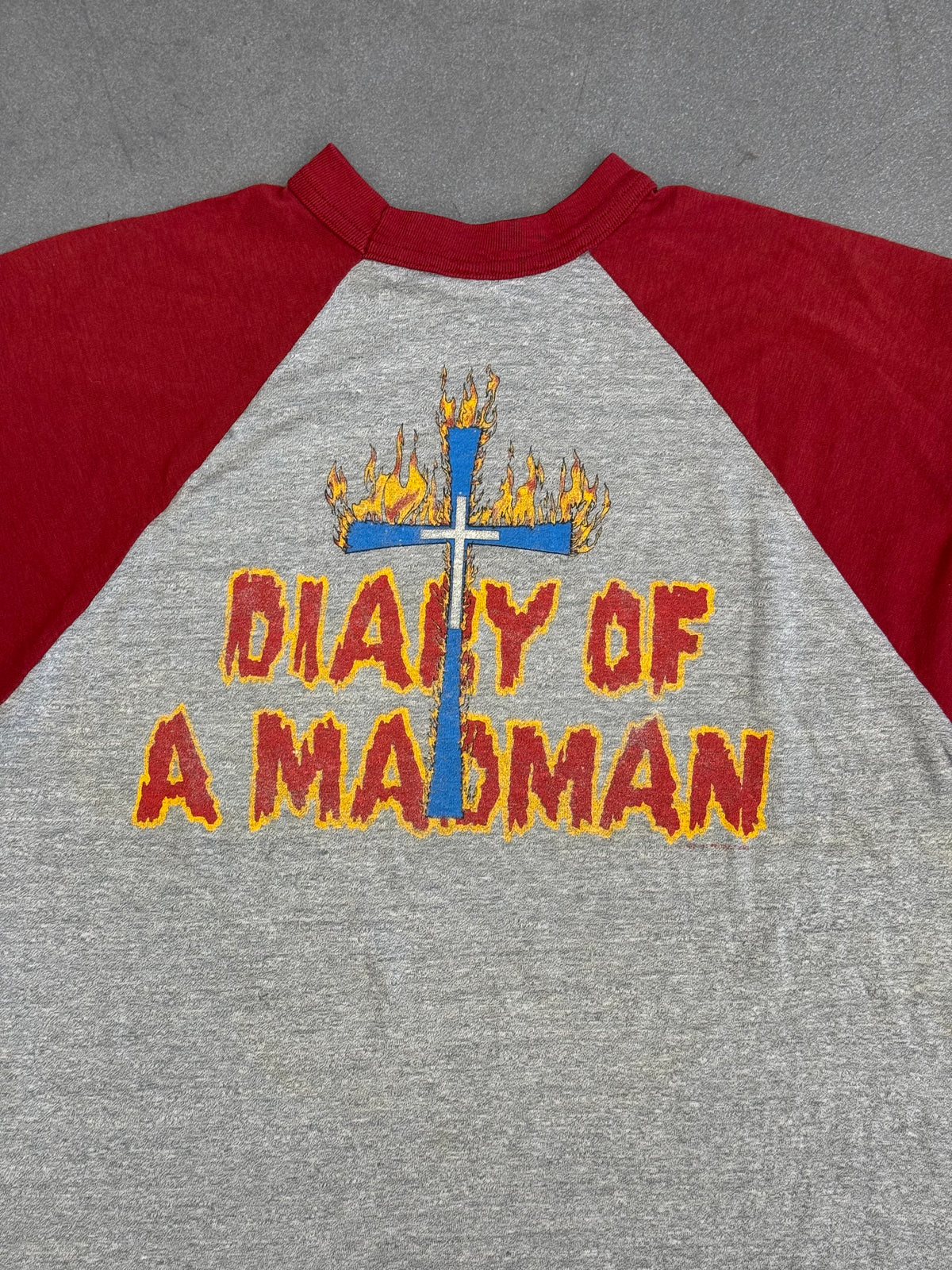 1981 OZZY OSBOURNE DIARY OF A MADMAN RAGLAN SHIRT