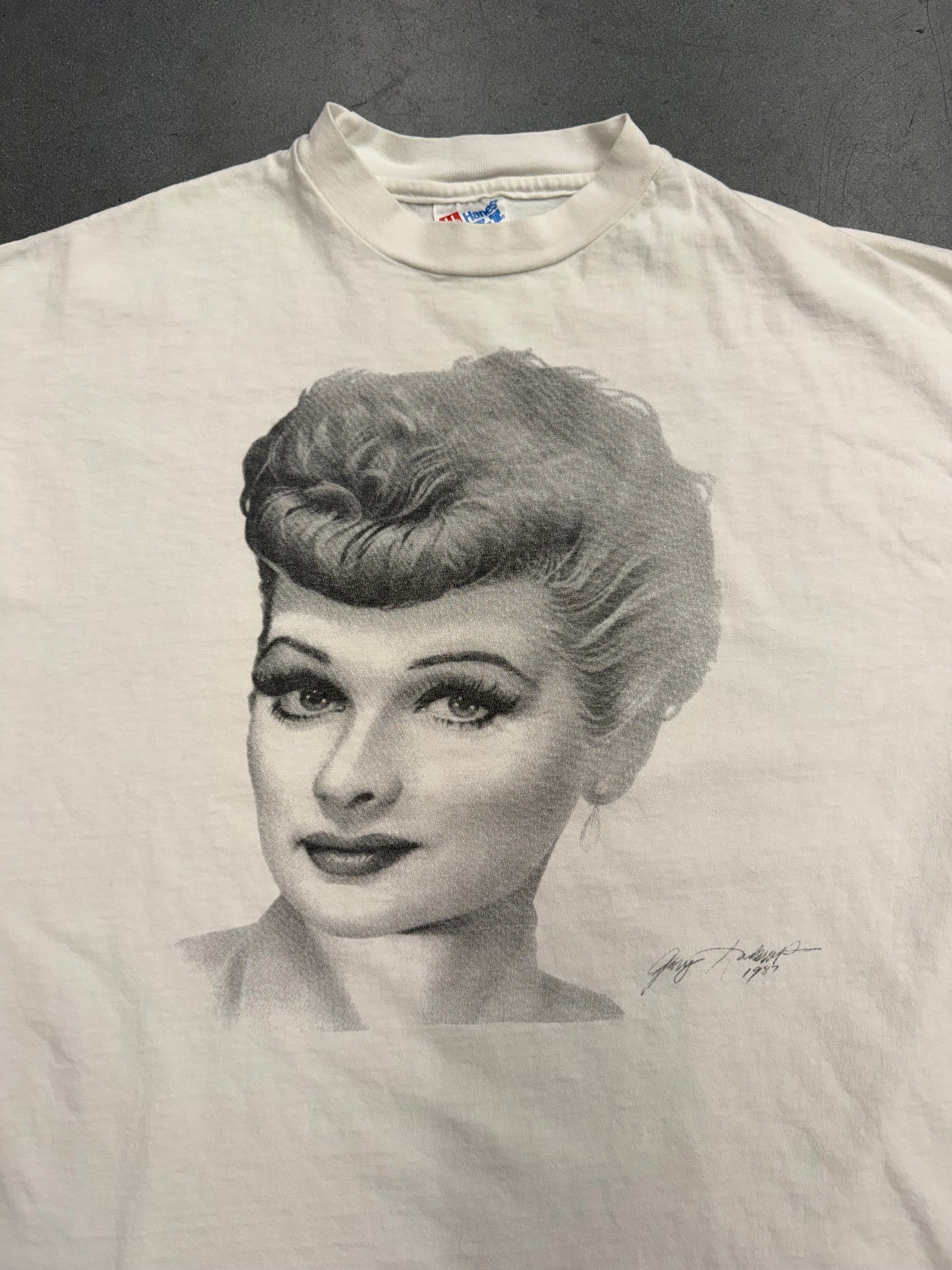 1987 'I LOVE LUCY' LUCILLE BALL PORTRAIT TEE (HANES TAG)