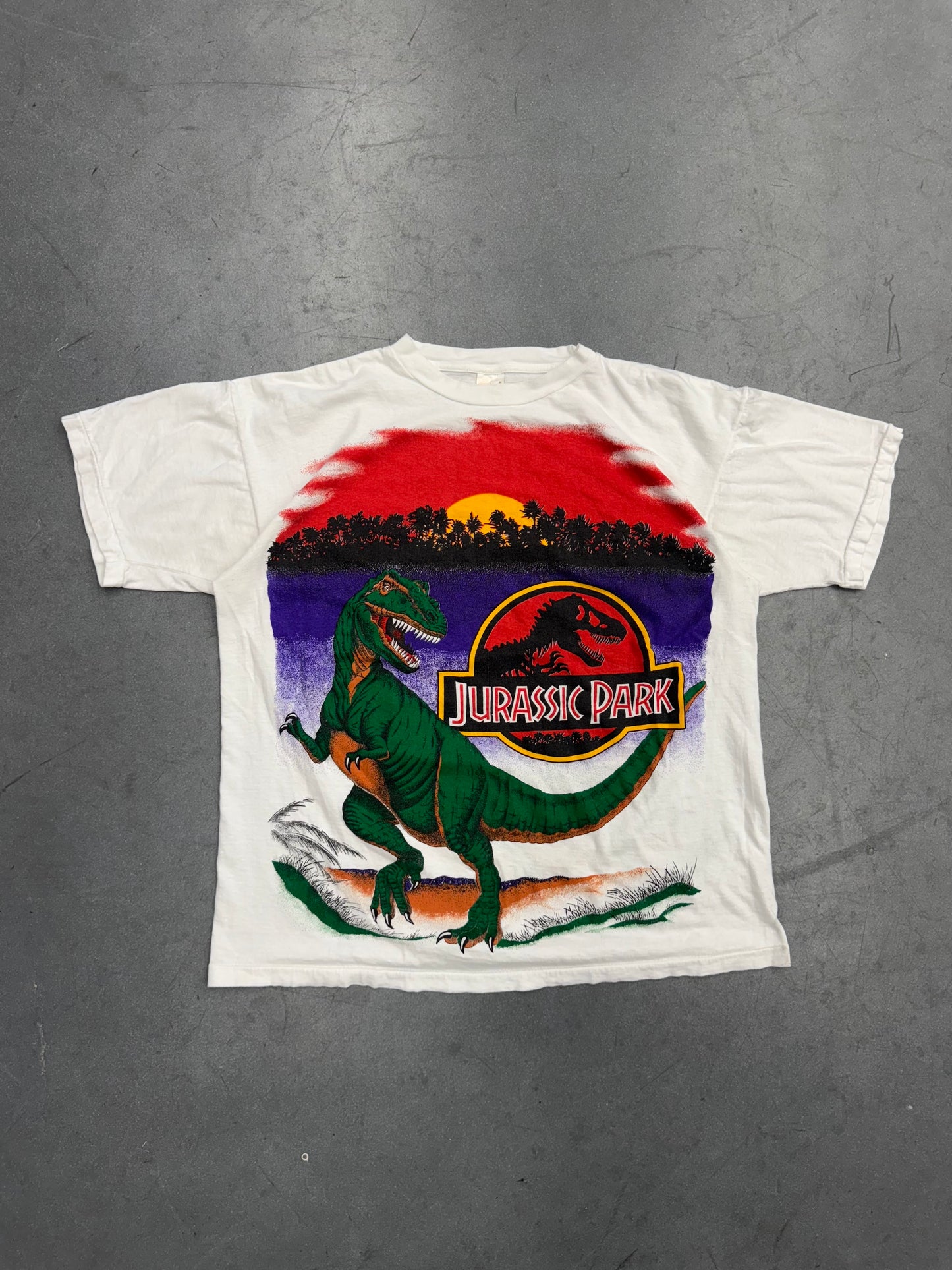 90S JURASSIC PARK T-REX JUMBO PRINT TEE (T WORLD TAG)