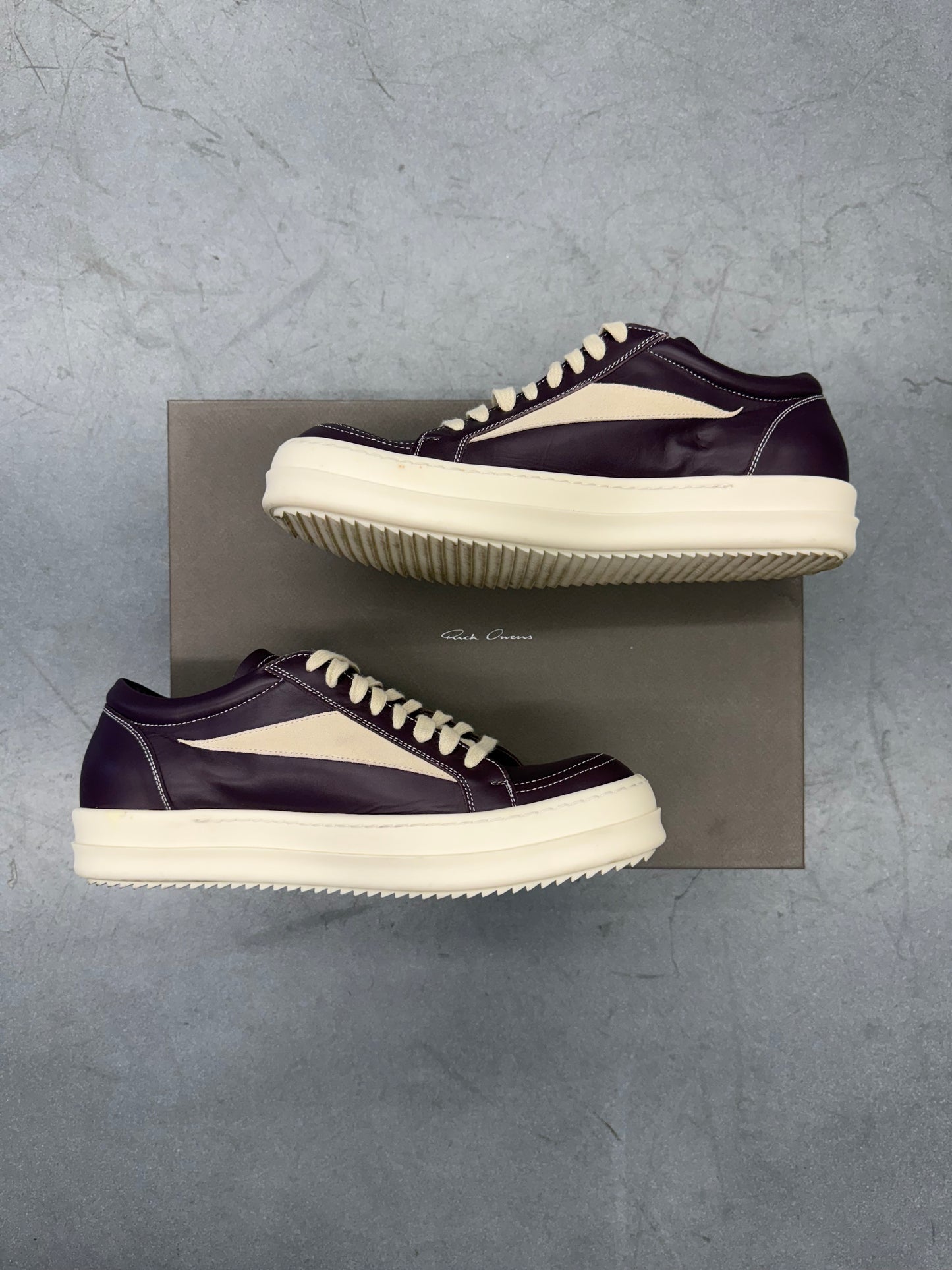 RICK OWENS VINTAGE SNEAKER - AMETHYST/MILK