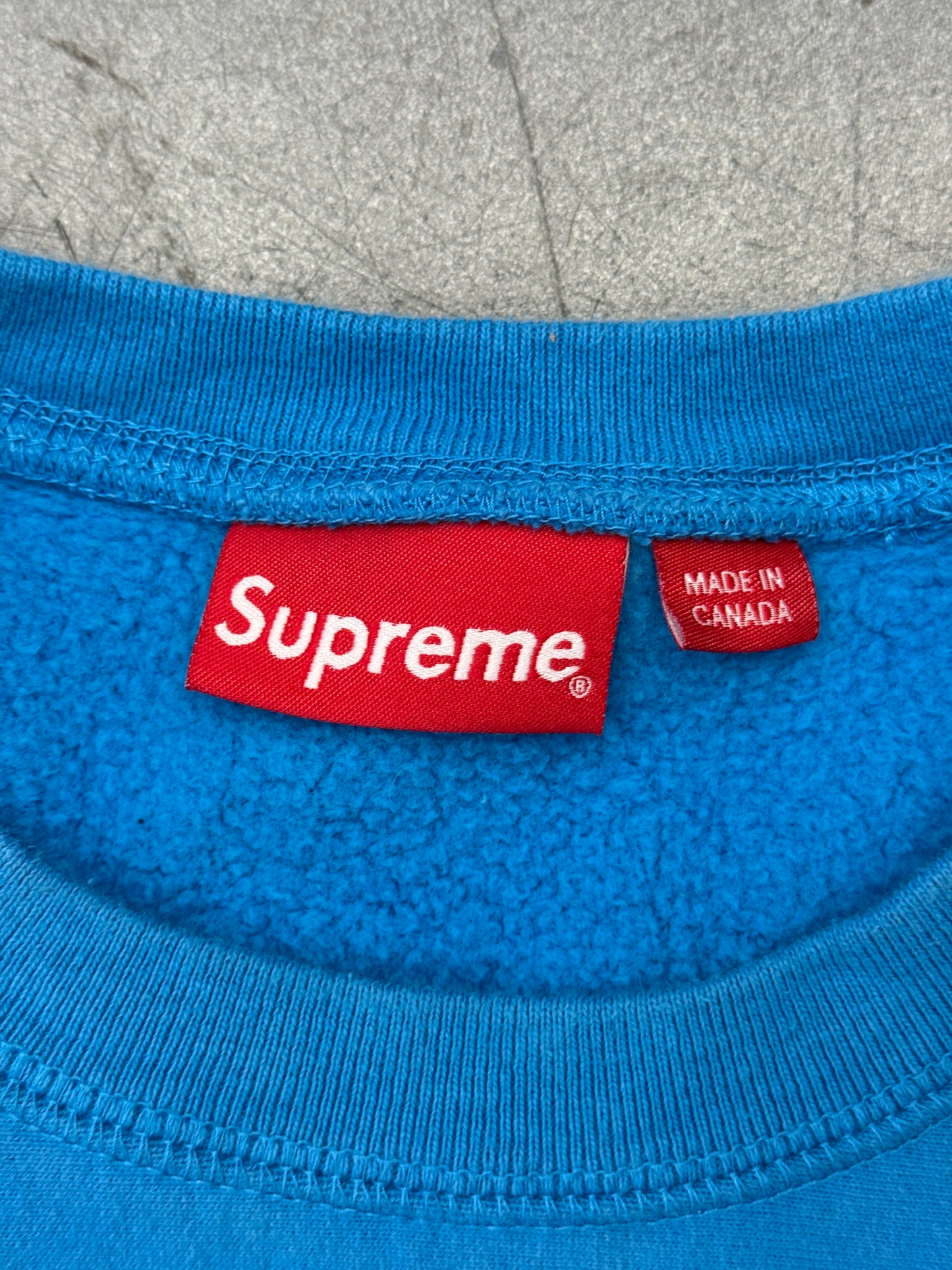 FW18 SUPREME BOX LOGO CREWNECK - BRIGHT ROYAL