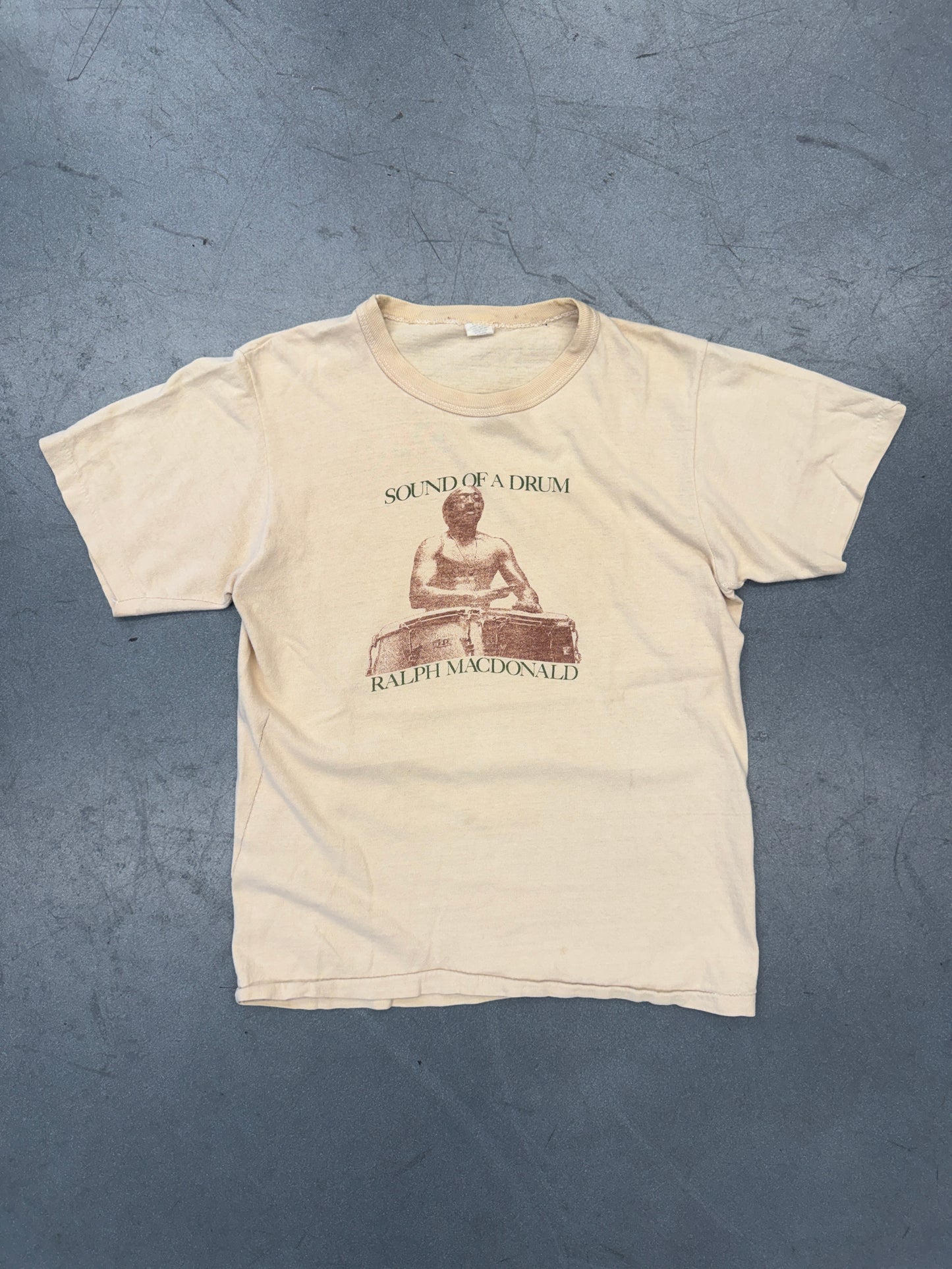 1970S RALPH MACDONALD SOUND OF A DRUM TEE (SPORTSWEAR TAG)