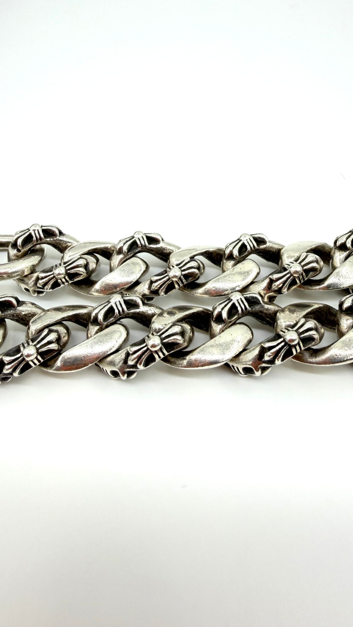 CHROME HEARTS EXTRA FANCY SILVER WALLET CHAIN (16 INCH)